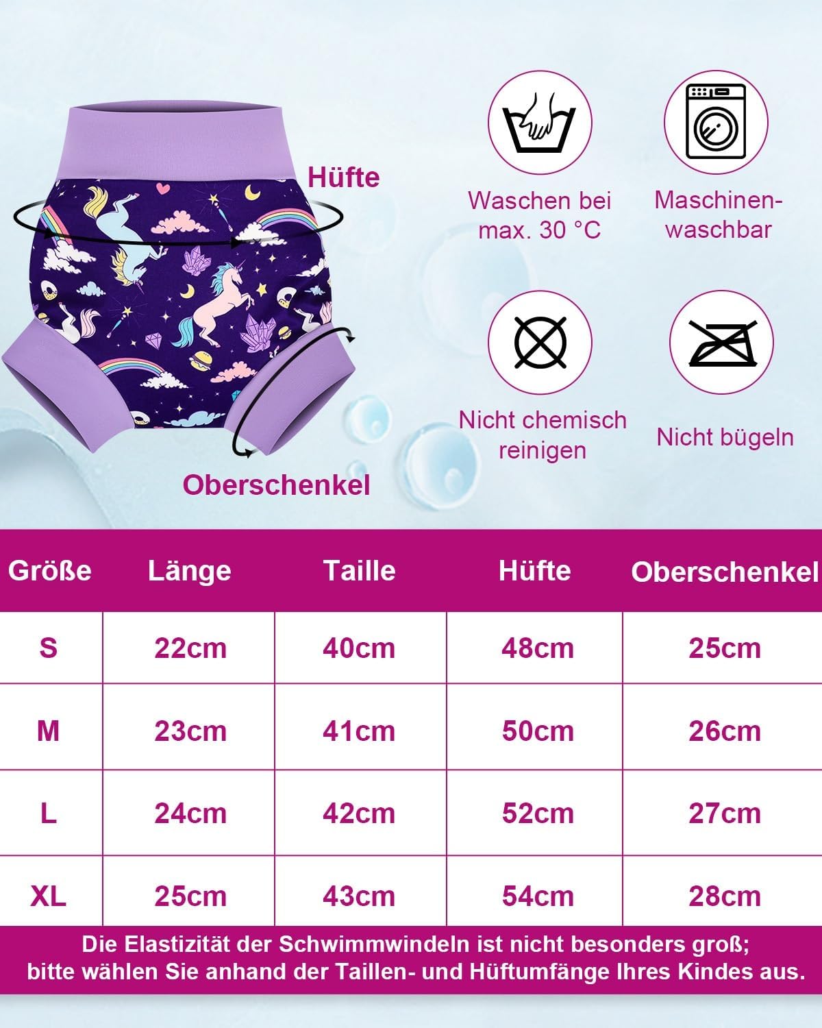 Detalle 2 de Wiederverwendbare Schwimmwindel 3er Set