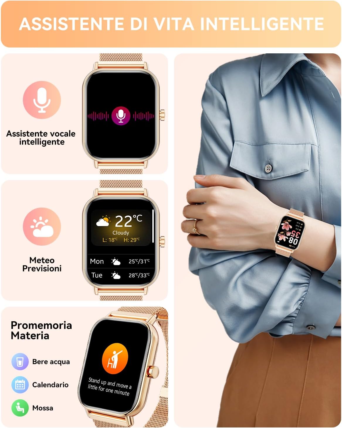 Detalle 2 de Smartwatch con chiamate Bluetooth 1,85"