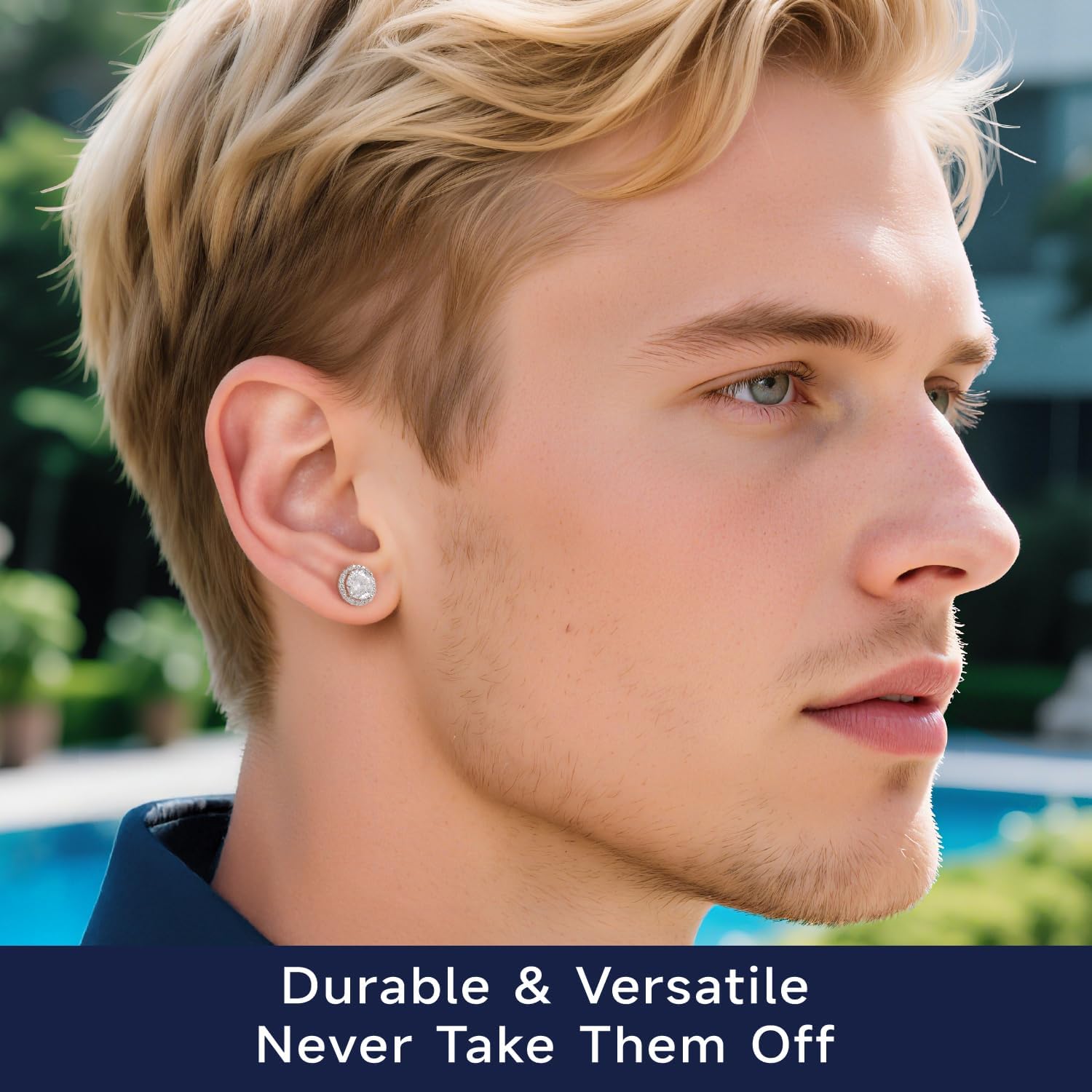 Thumbnail 2 de MomentWish Moissanite Ohrstecker aus Silber 925 (Halo) – hypoallergenes Geschenk für Damen