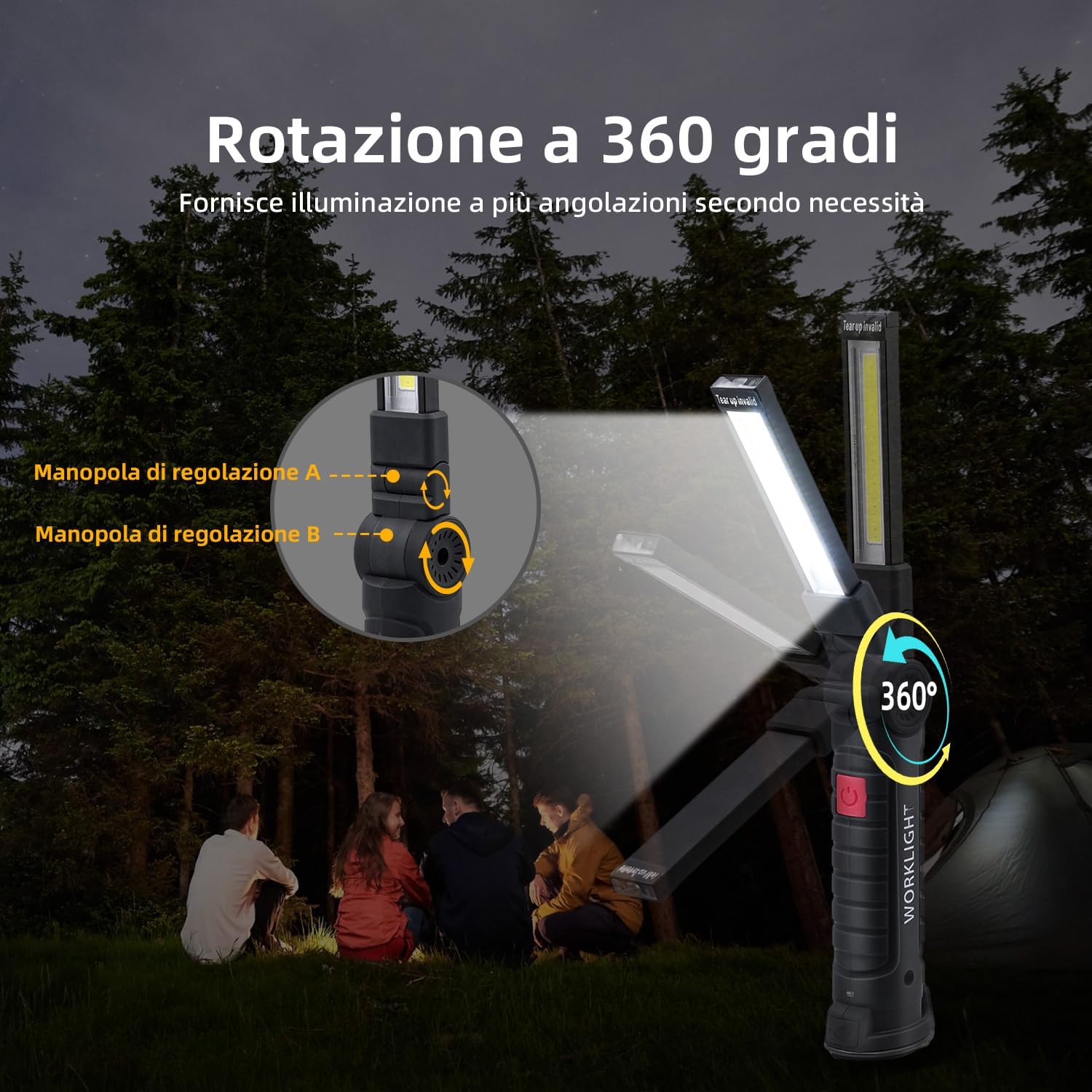 Thumbnail 3 de Wigearss Torcia magnetica ricaricabile LED COB 2 pezzi 🔦