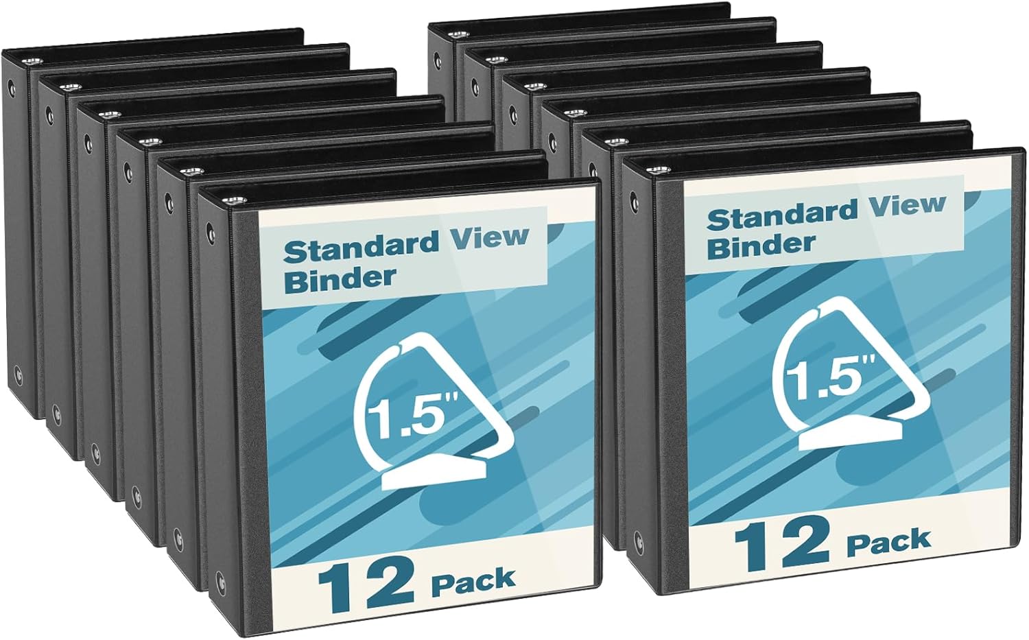 Thumbnail 6 de CIXILDTS 5" 3-Ring Binder (Letter Size, Black) — Presentation View, Pack of 2