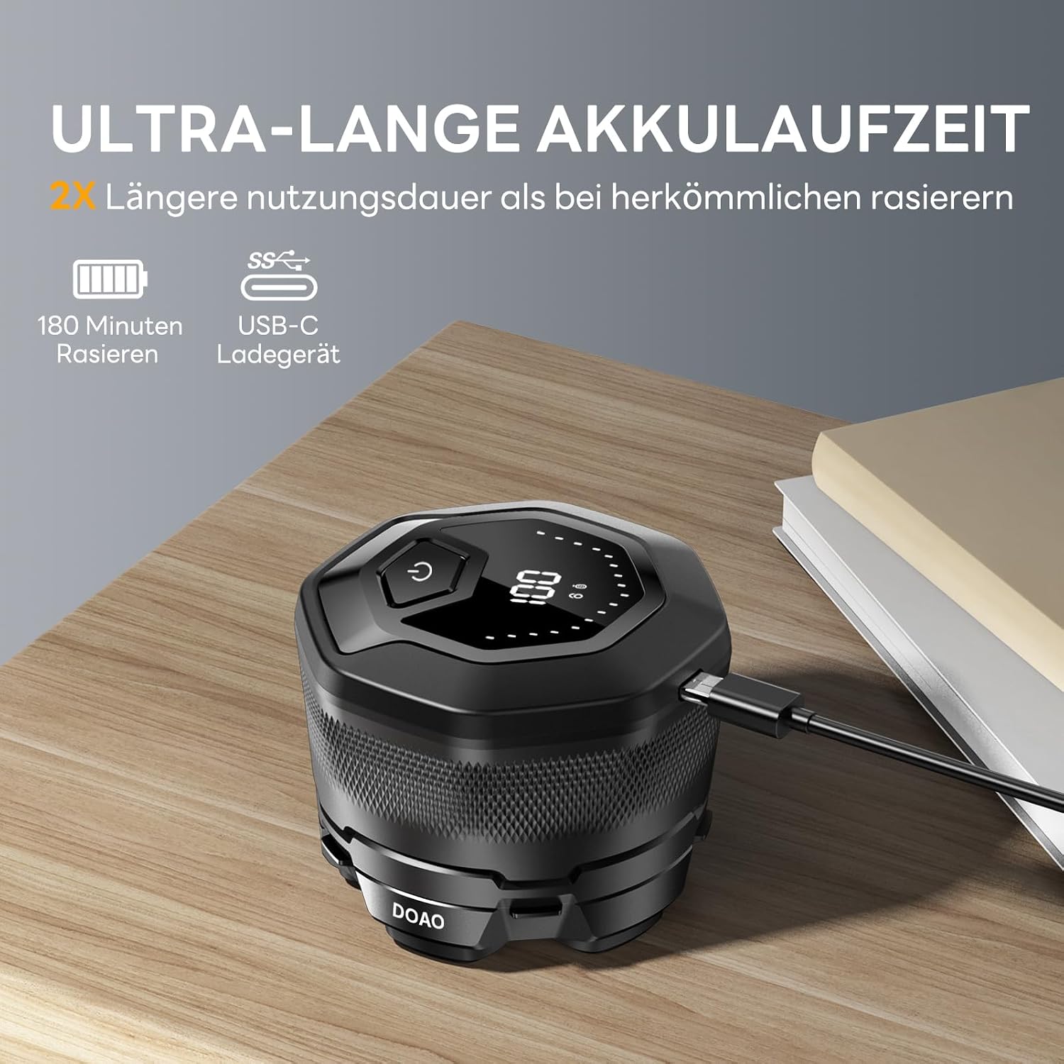 Thumbnail 6 de Glatzen Rasierer Herren mit 6D-Schwimmkopf, 180 Min Akku, Magnetkopf, IPX6 – Ideal für Kopf- und Bartpflege
