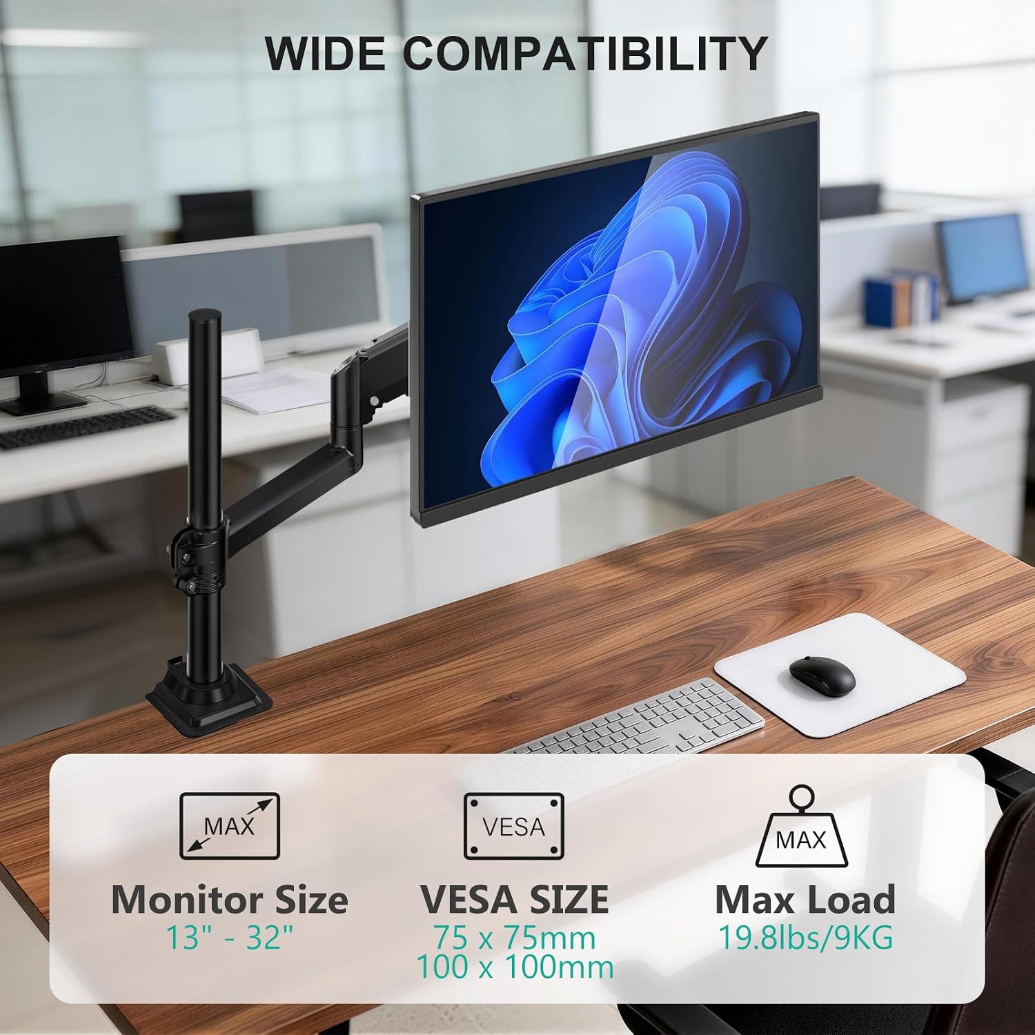 Detalle 2 de WALI GSDM001 Monitorhalterung 13–32 Zoll