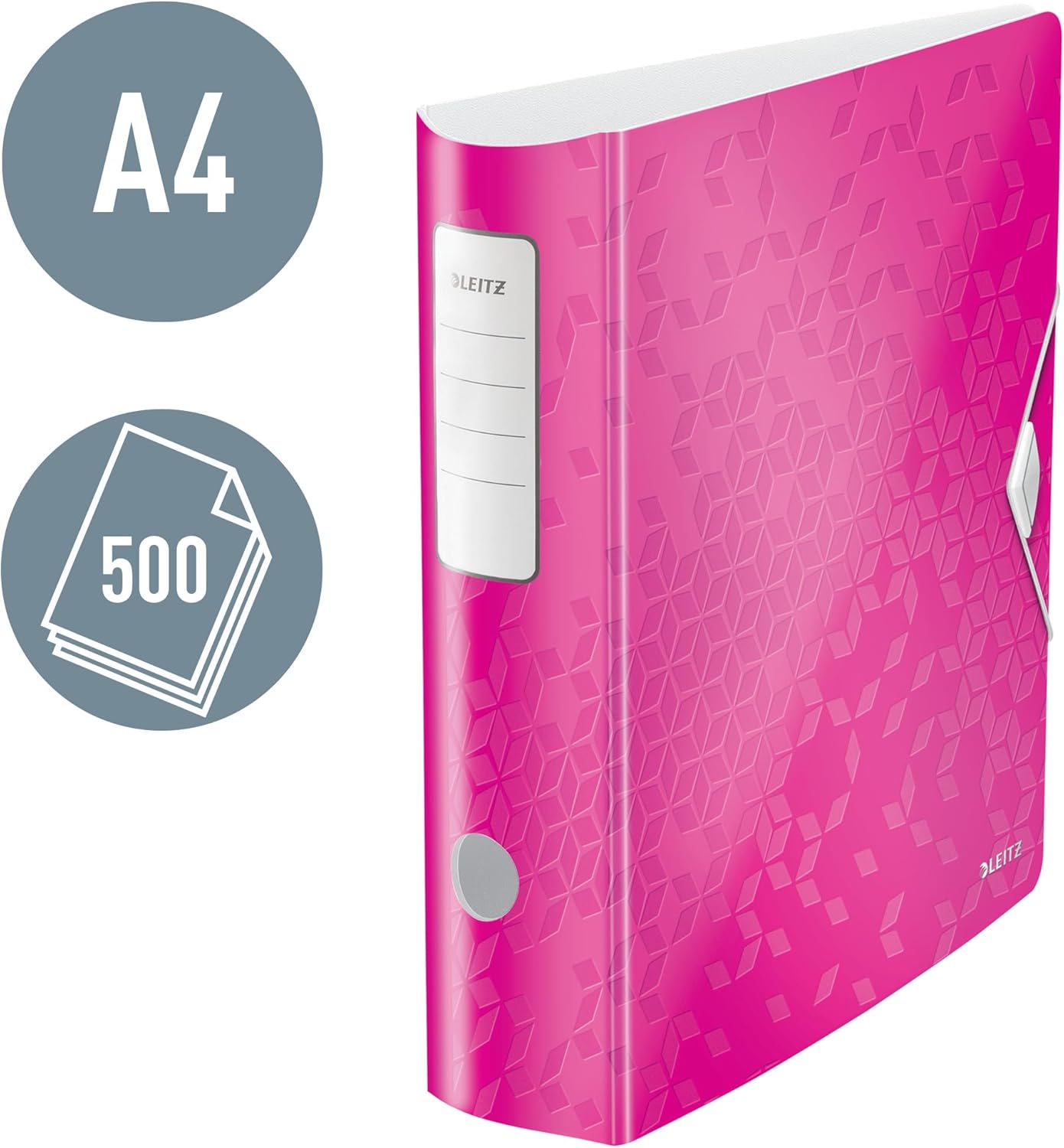 Thumbnail 1 de Leitz Qualitäts-Ordner 180° Active WOW Pink, 5er Pack, A4, 82 mm Rückenbreite
