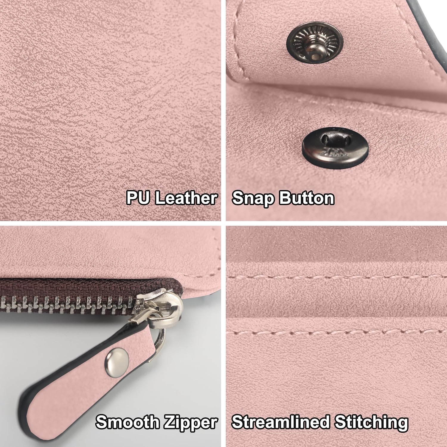 Thumbnail 3 de ZhengYue RFID Blocking Ladies Purse: Soft PU Leather Wallet with 16 Card Slots