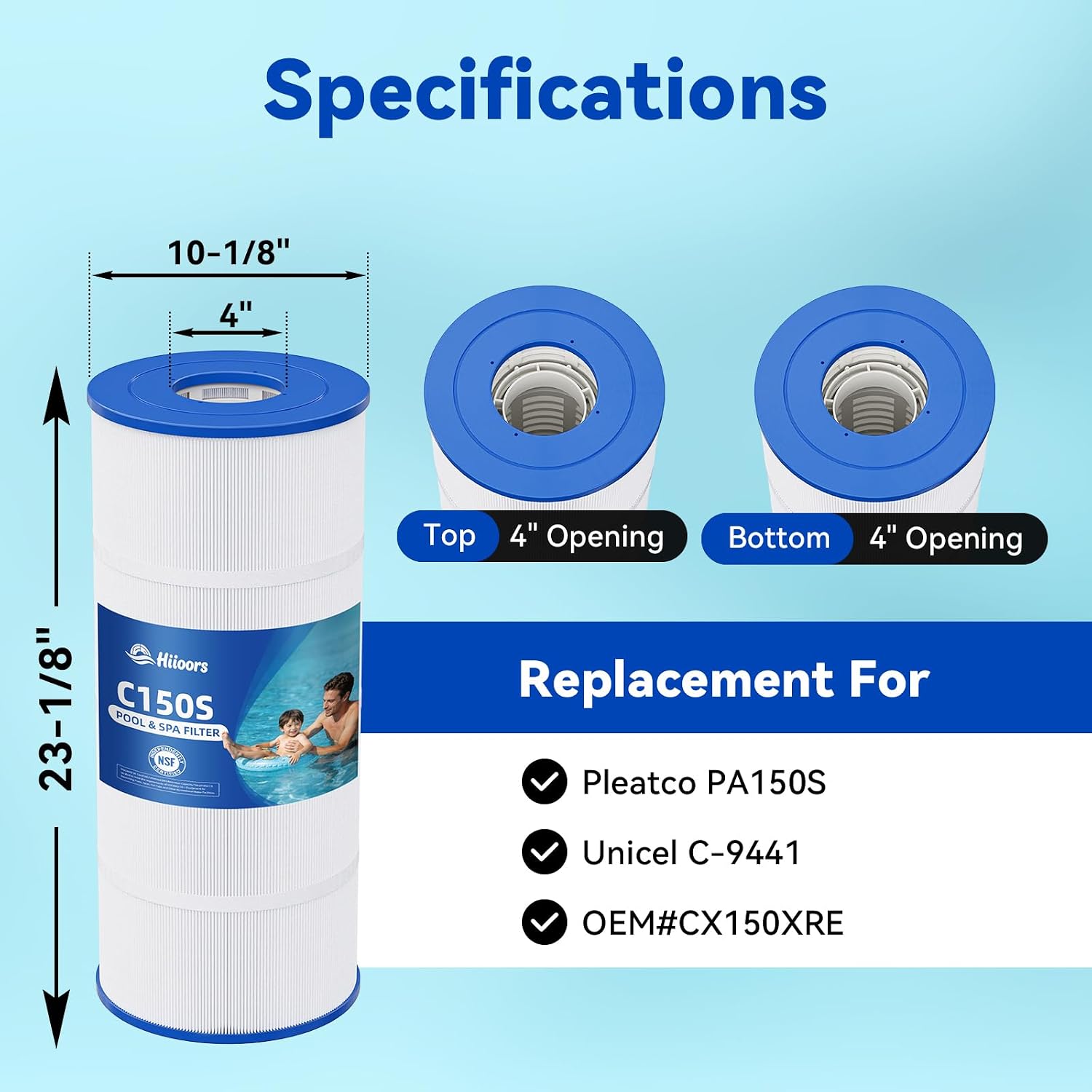 Thumbnail 1 de Hiioors pool filter cartridge 150 sq. ft.