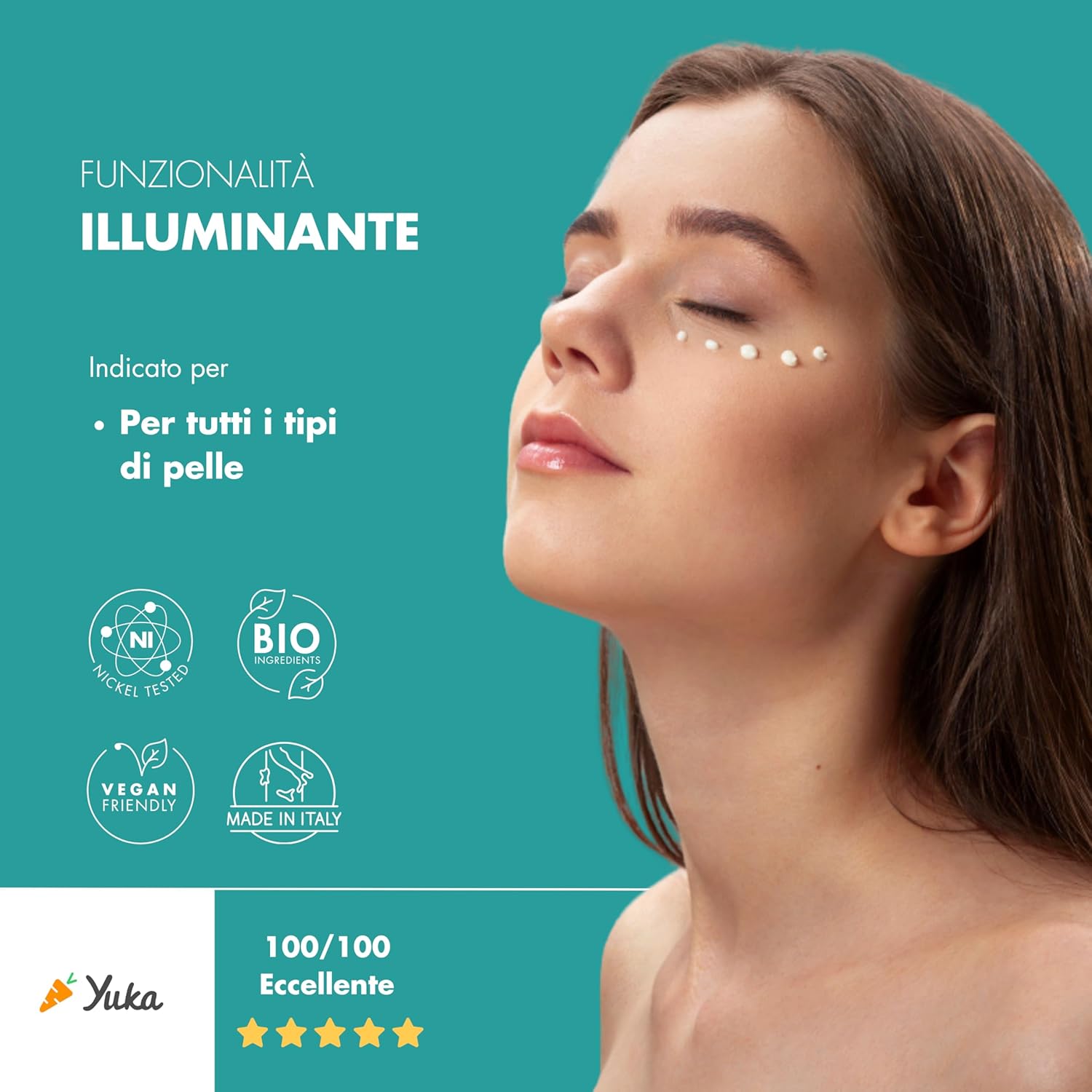 Detalle de Eyes Don't Lie: Crema Contorno Occhi Illuminante con Vitamina C, Acido Ialuronico e Olio di Argan (30 ml)