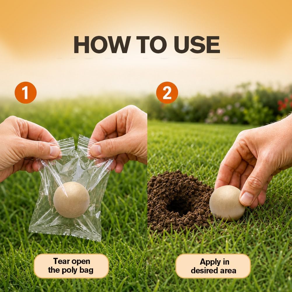 Detalle de KQCWKH Mole Repellent New 16P Outdoor Repellent Balls, Plant-Based