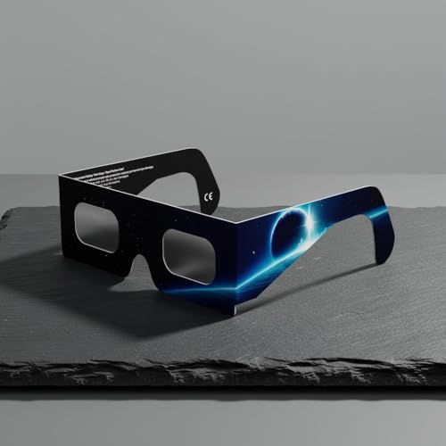 Detalle de Absolute Eclipse Lunettes Astronomie Eclipse Solaire 2026 – Lot 6, Certification ISO 12312-2, QR d’authenticité