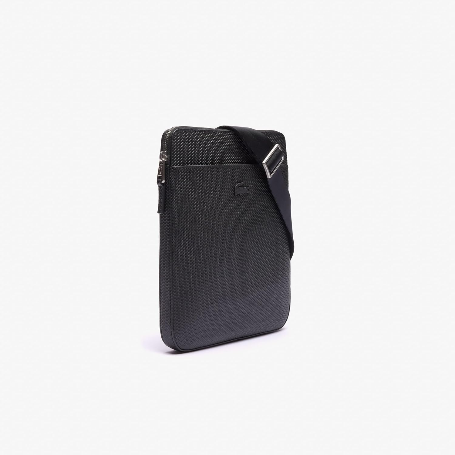 Thumbnail 4 de Lacoste Chantaco Herren-Schultertasche Schwarz – italienisches Leder, 3 Fächer