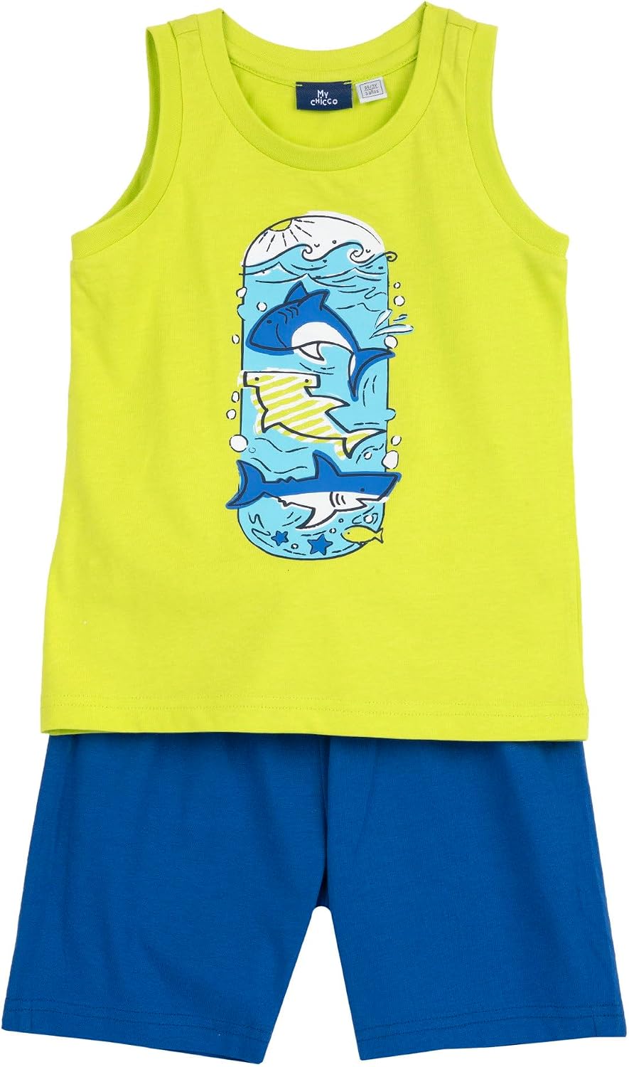 Completo Bambino Chicco con Canottiera e Pantaloncini – design italiano, informal e pratico