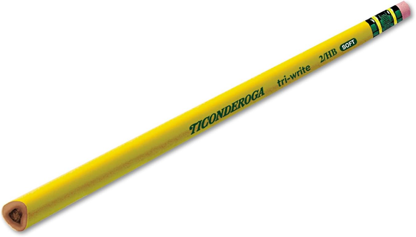 Thumbnail 3 de Ticonderoga Tri-Write Wood-Cased Pencils, #2HB, Yellow, 12 Count