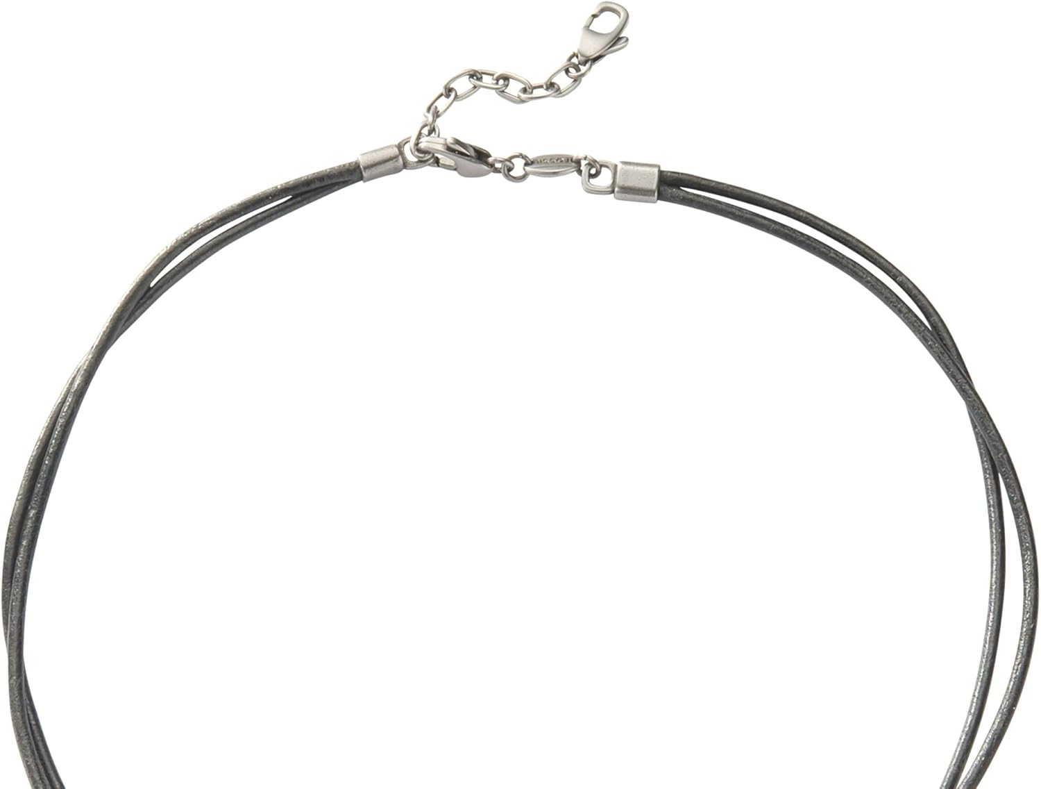 Detalle 1 de Fossil Herren-Kette Natural Surfer aus Edelstahl & Leder (schwarz), 42–47 cm – JF85832040