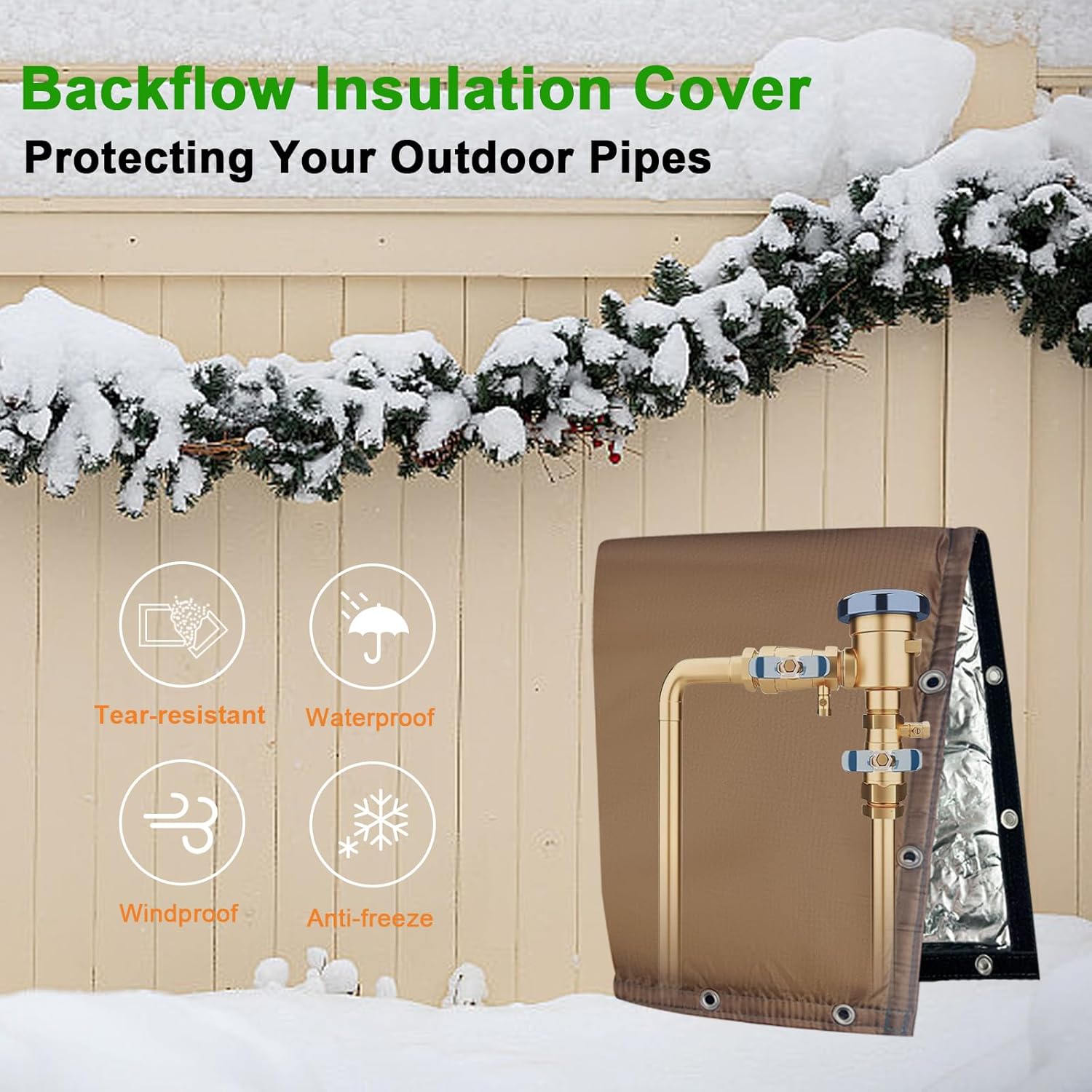 Detalle de Yehchi 6-Layer Insulated Pump Cover for Backflow Preventer (5°F)