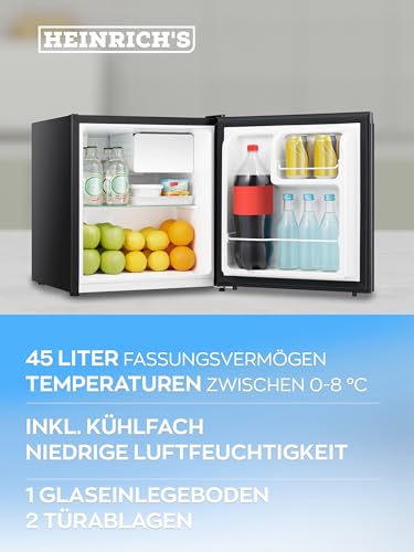 Detalle de HEINRICHS Getränkekühlschrank 45L – kompakt, leise und vielseitig