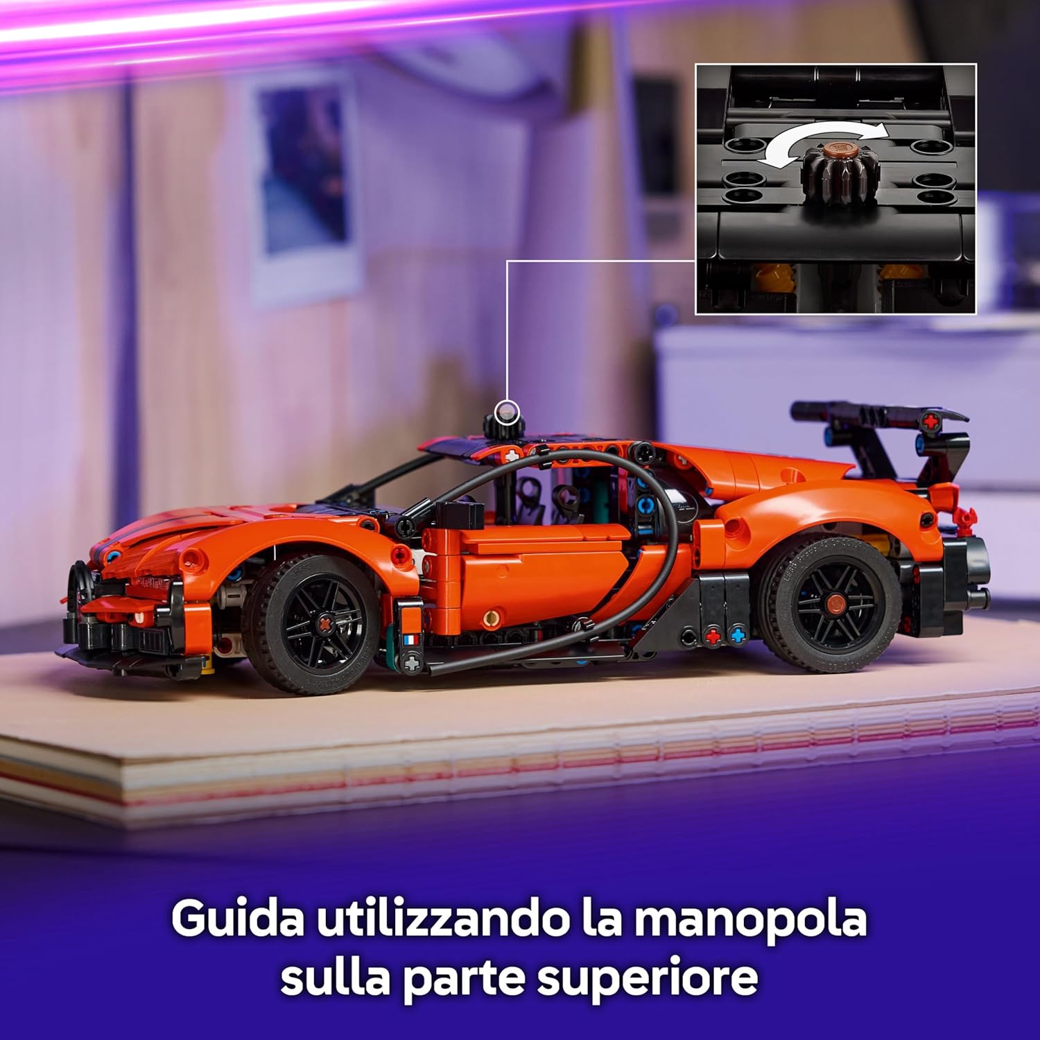 Detalle de LEGO Technic Bugatti Chiron Pur Sport 42222 – Auto da corsa da costruire per appassionati di sport motoristici