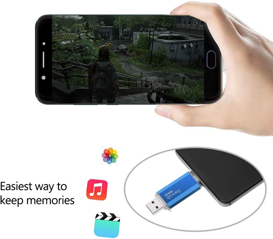 Detalle de USB C Memory Stick 128 GB – 2 in 1 Type C Flash Drive (Blue)