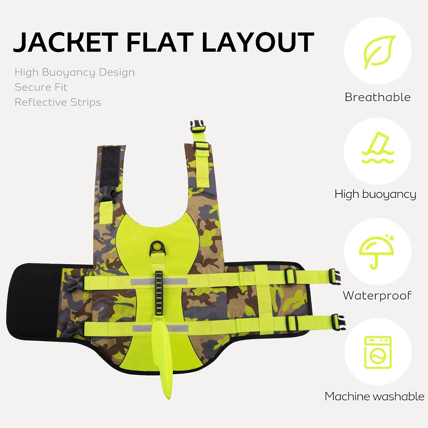 Thumbnail 6 de CITÉTOILE Dog Shark Life Jackets Vest: Safe, Durable Buoyancy Aid for Your Dog