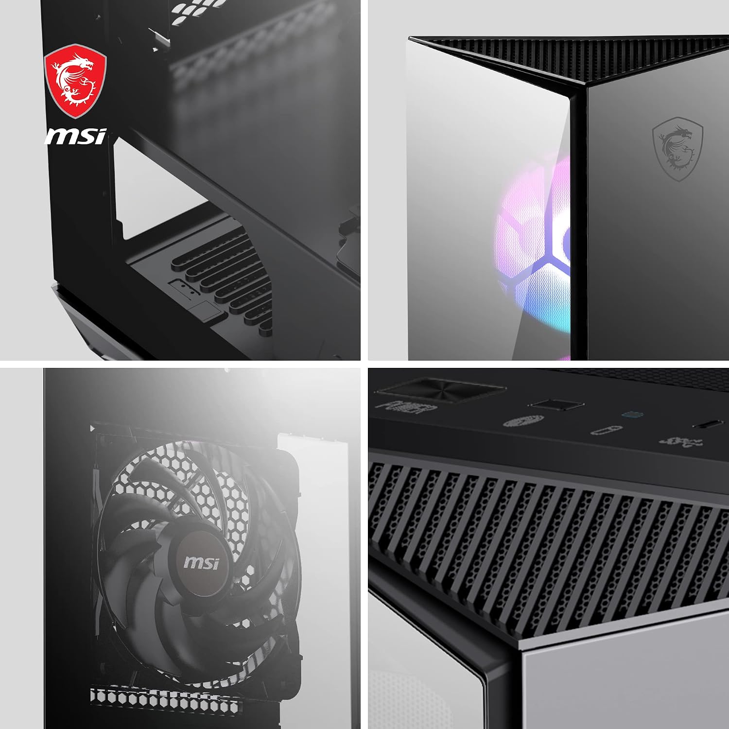 Detalle de MSI MPG GUNGNIR 110R case gaming ATX