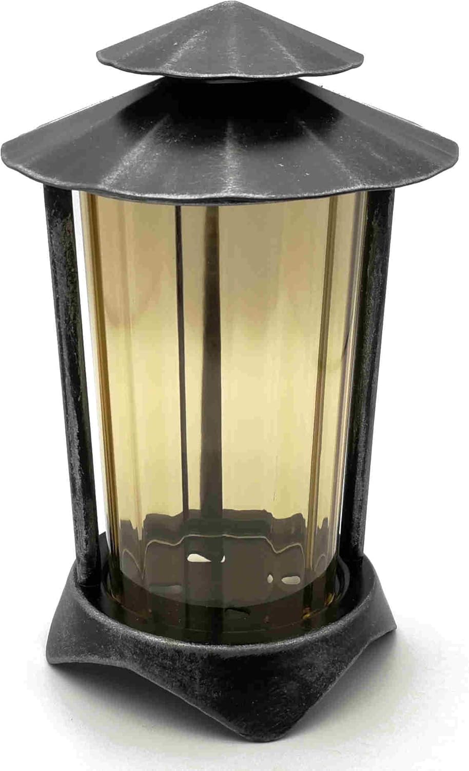 Thumbnail 2 de Anosta Grablaterne rund aus Metall mit LED-Kerze – 21 cm, Aluminium & Glas in Bronze