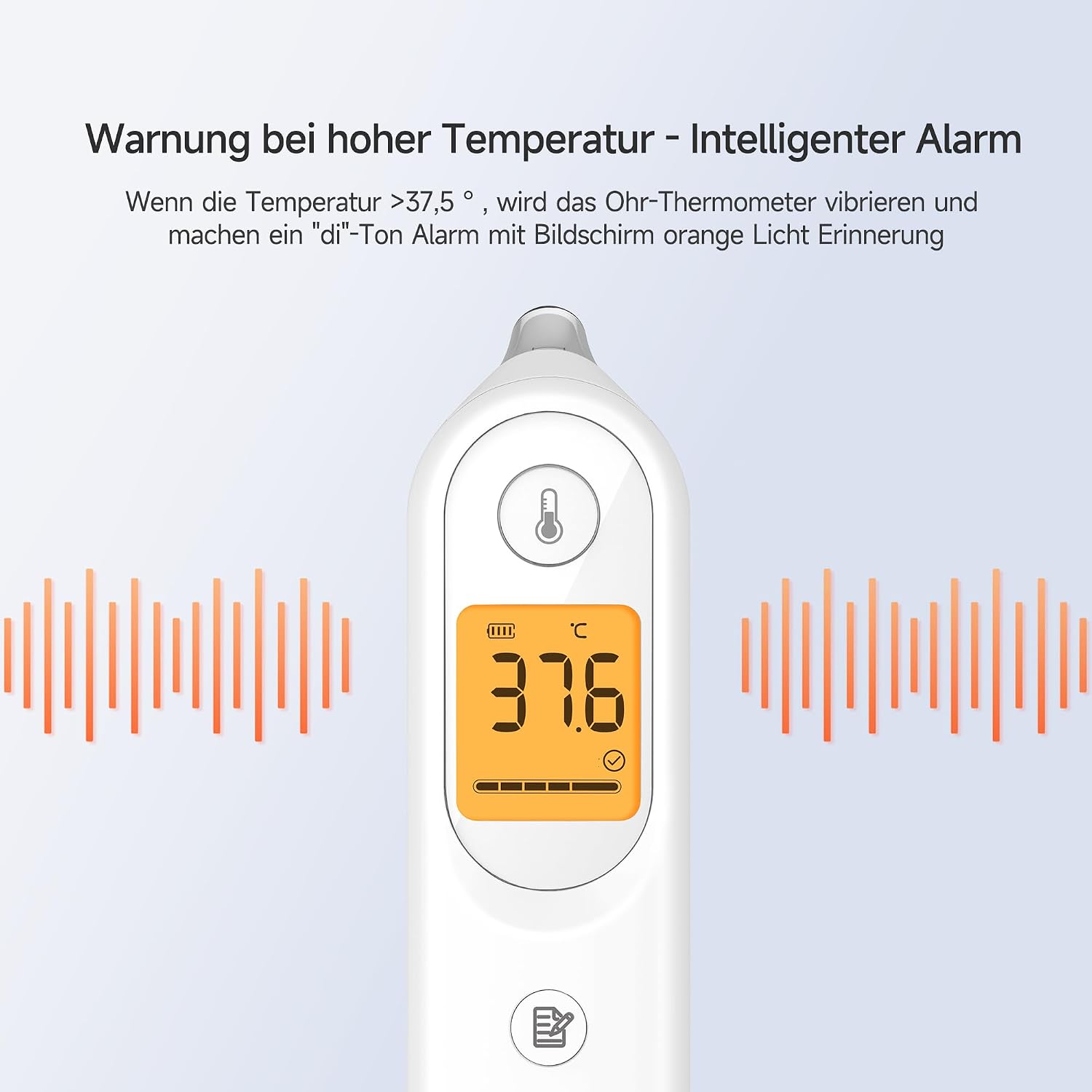 Detalle 2 de yuwell YHT101 Ohrthermometer 7 Speicher