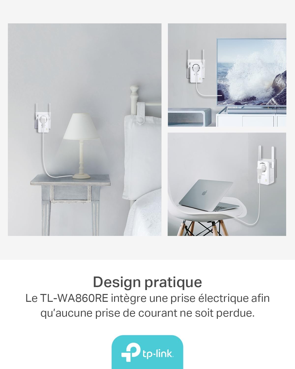Thumbnail 4 de TP-Link TL-WA860RE : répéteur Wi‑Fi N jusqu’à 300 Mbps avec prise intégrée et port Ethernet