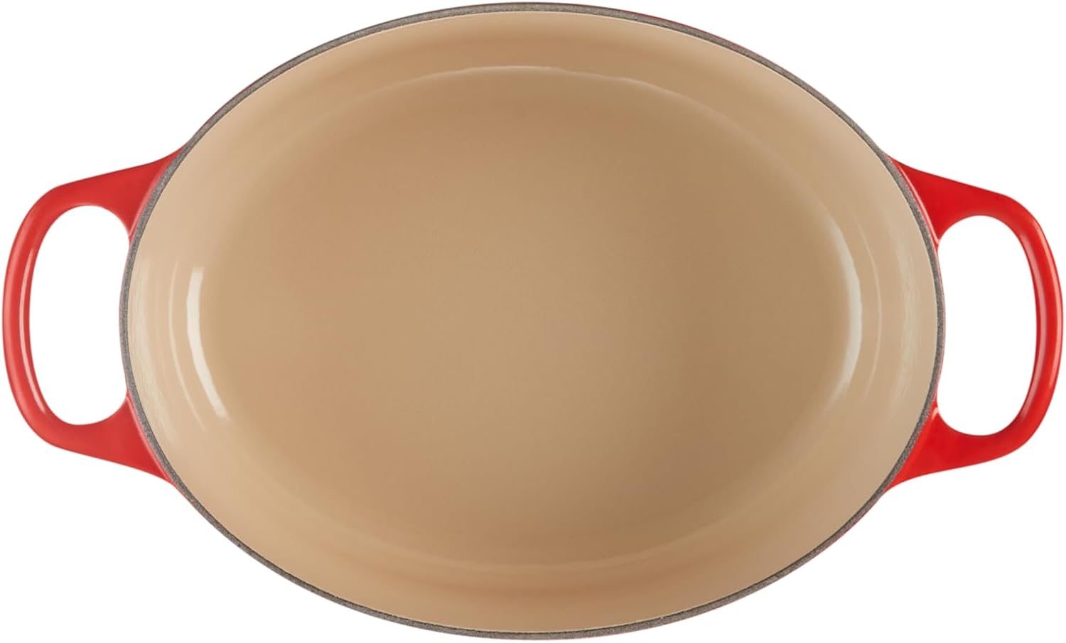 Detalle de Le Creuset Signature Gusseisen-Bräter mit Deckel, oval Ø 27 cm (Kirschrot), 4,1 l