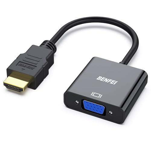 Detalle de BENFEI Adaptateur HDMI vers VGA (mâle vers Femelle) – Noir