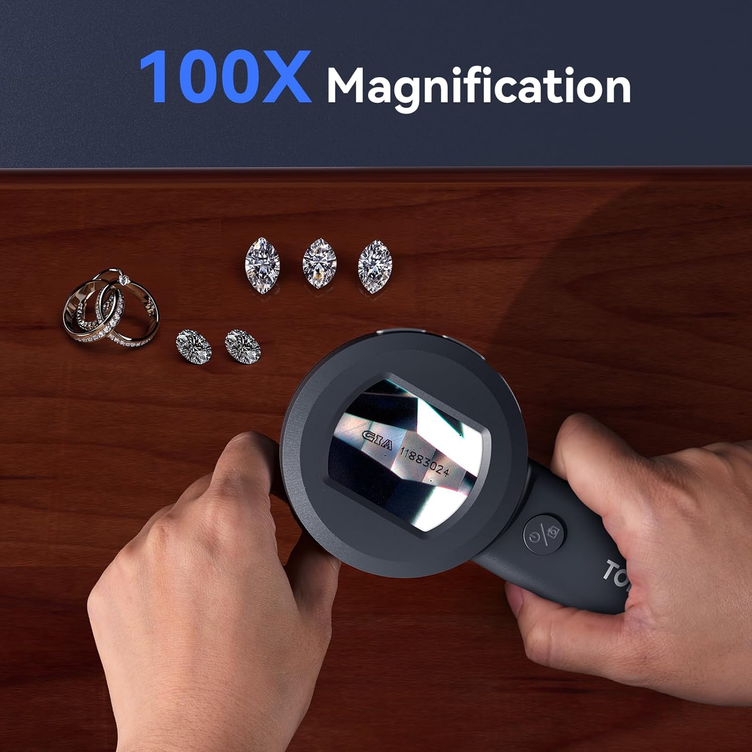 Thumbnail 3 de TOMLOV P10 100X handheld microscope with light 🔬