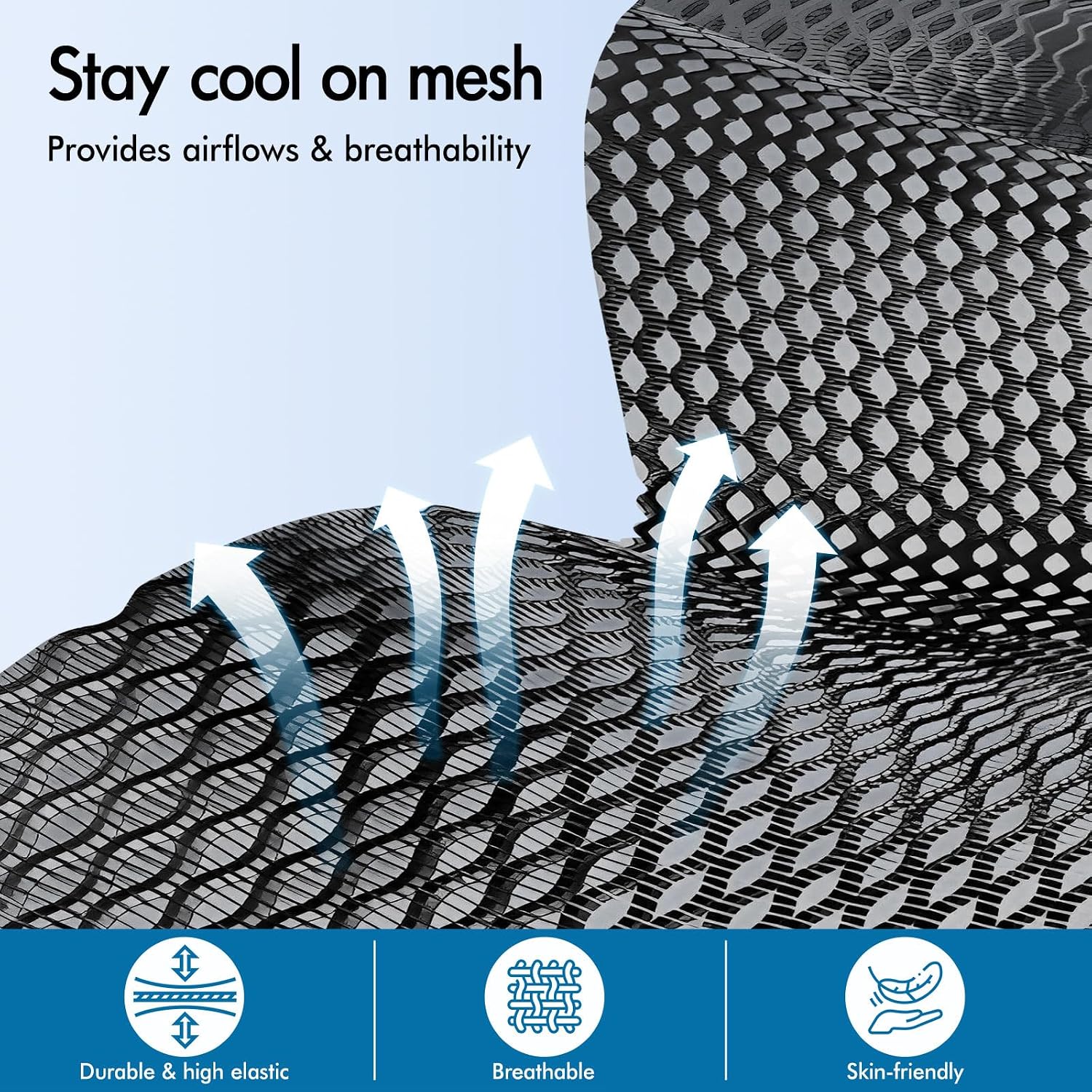 Thumbnail 4 de ELFORDSON Ergonomic Office Chair: Mesh with Headrest, Lumbar Support & Flip-Up Armrests