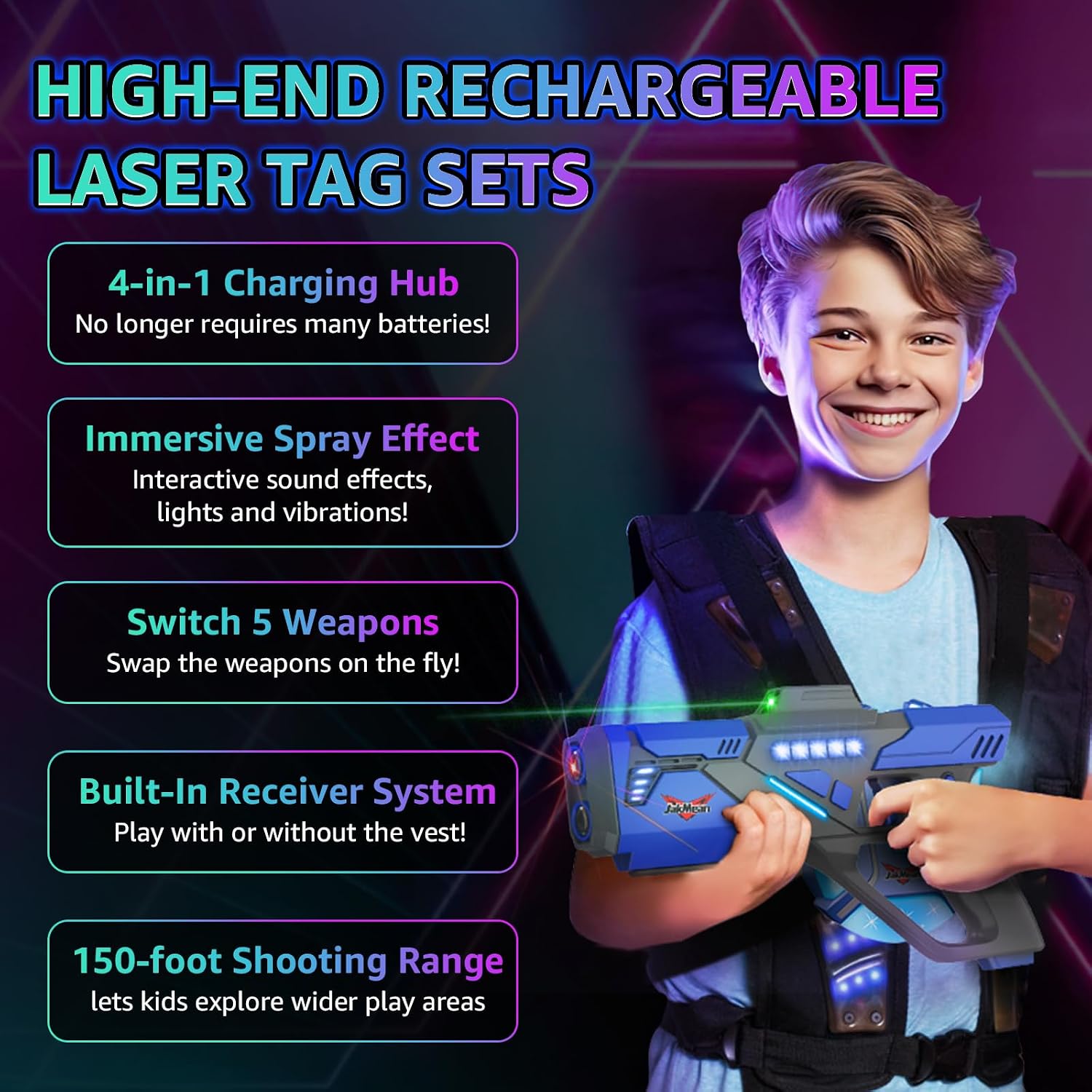 Detalle 2 de Rechargeable Laser Tag Set 4-Pack