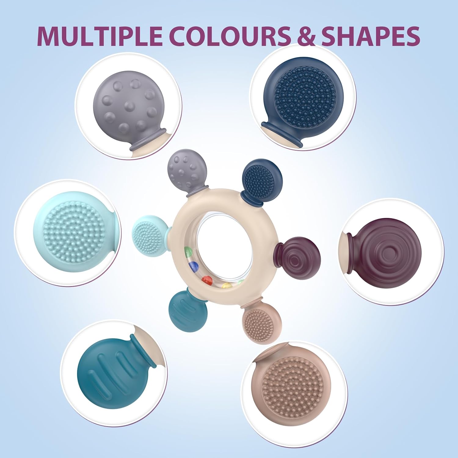 Thumbnail 3 de AkoLIK Anneau de Dentition pour Bébé – Hochets en Silicone sans BPA, idéal pour les poussées dentaires (3–12 mois)