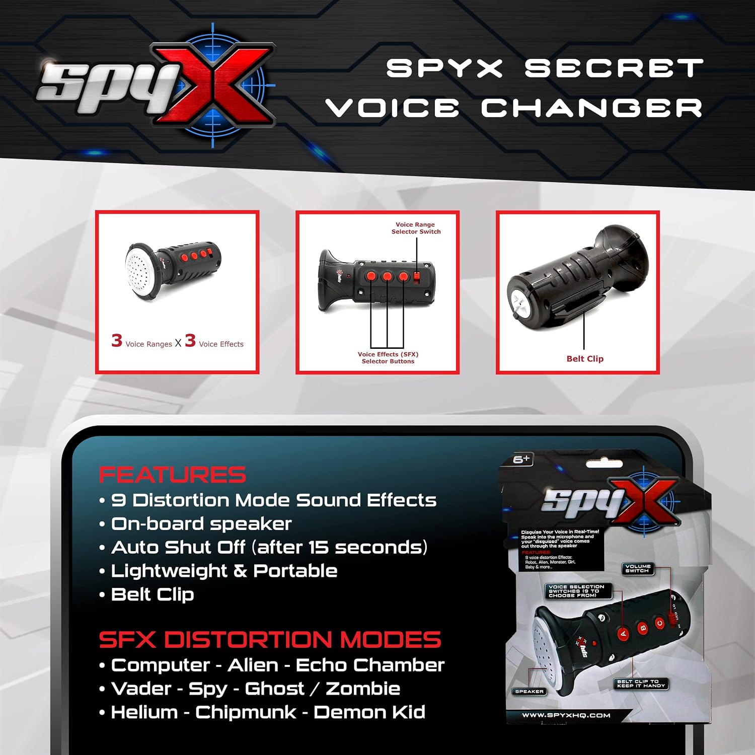 Detalle de SpyX 10537 Secret Voice Changer For Kids