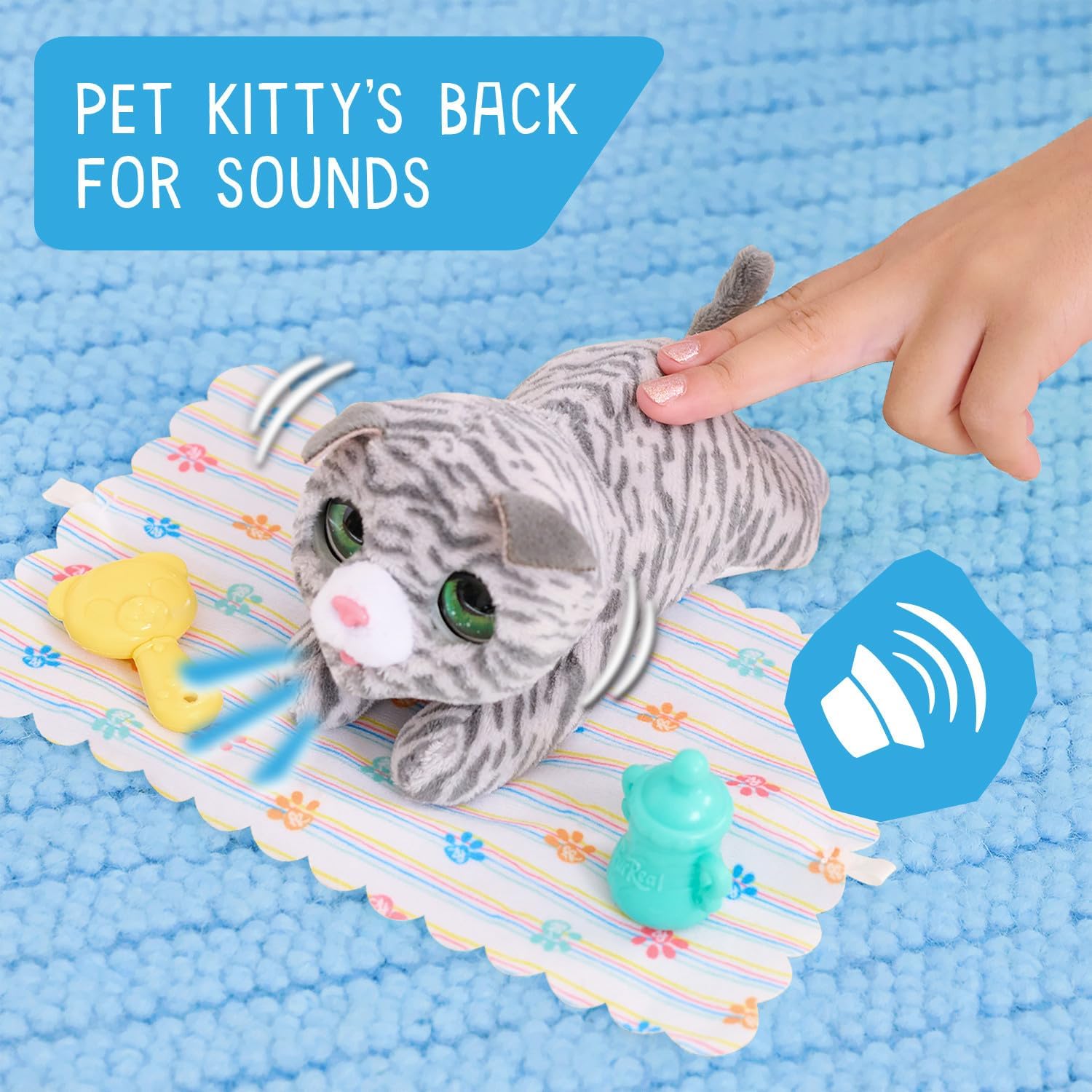 Detalle de furReal Newborns Kätzchen – Interaktives Plüschtierkätzchen von Just Play