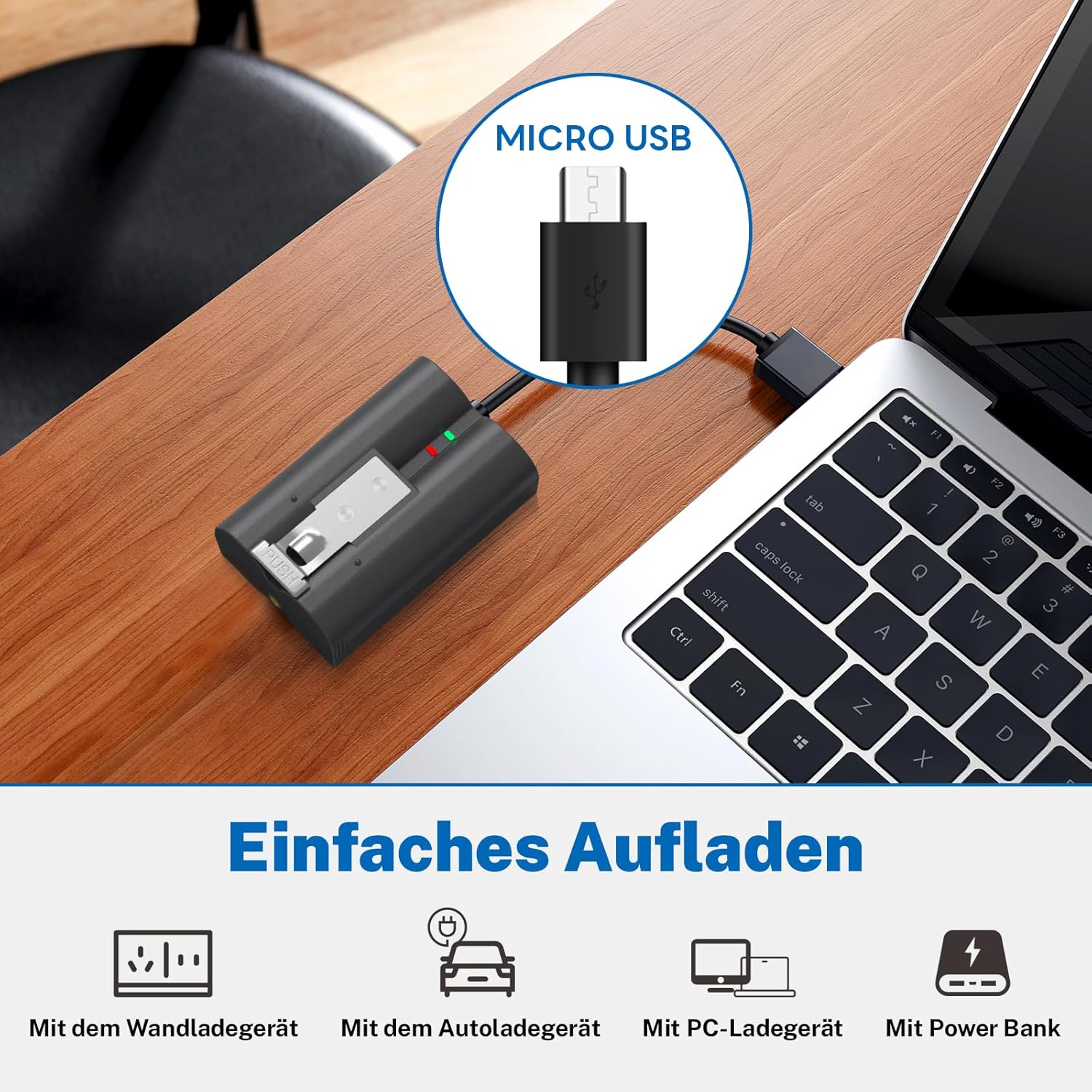 Detalle de Upgraded 2er-Set Ersatzakku für Ring (7200 mAh) – kompatibel mit Doorbell 2/3/4/3+, Stick Up Cam und weiteren Kameras
