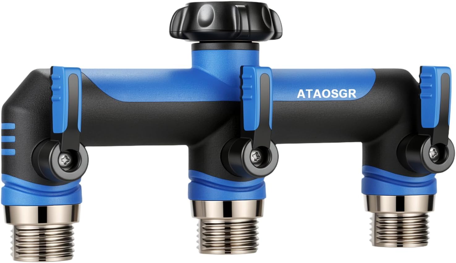 Thumbnail 6 de 3 Way Hose Splitter: Garden Hose Connector with Shutoff Valves for Simultaneous Use