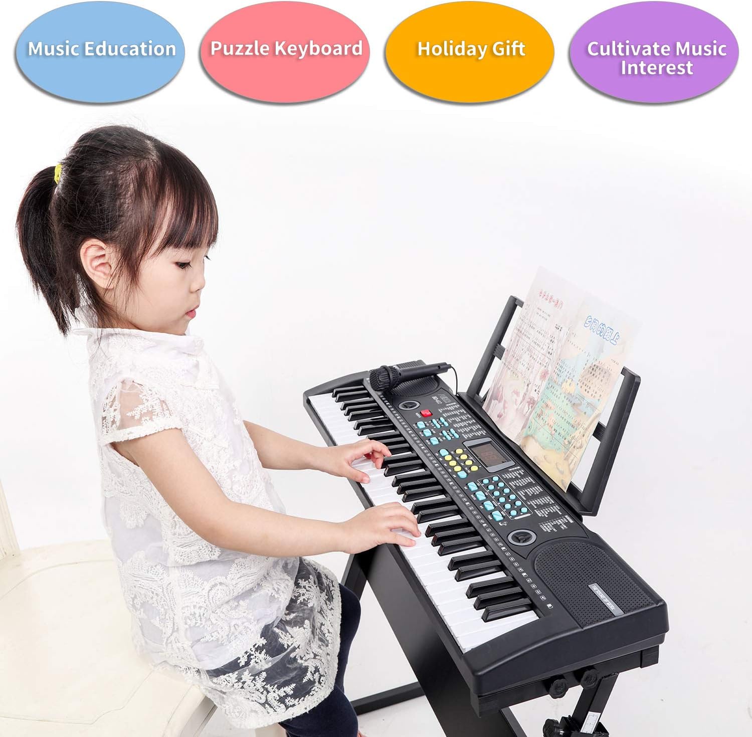 Detalle 2 de Hricane Teclado 61 teclas para niños