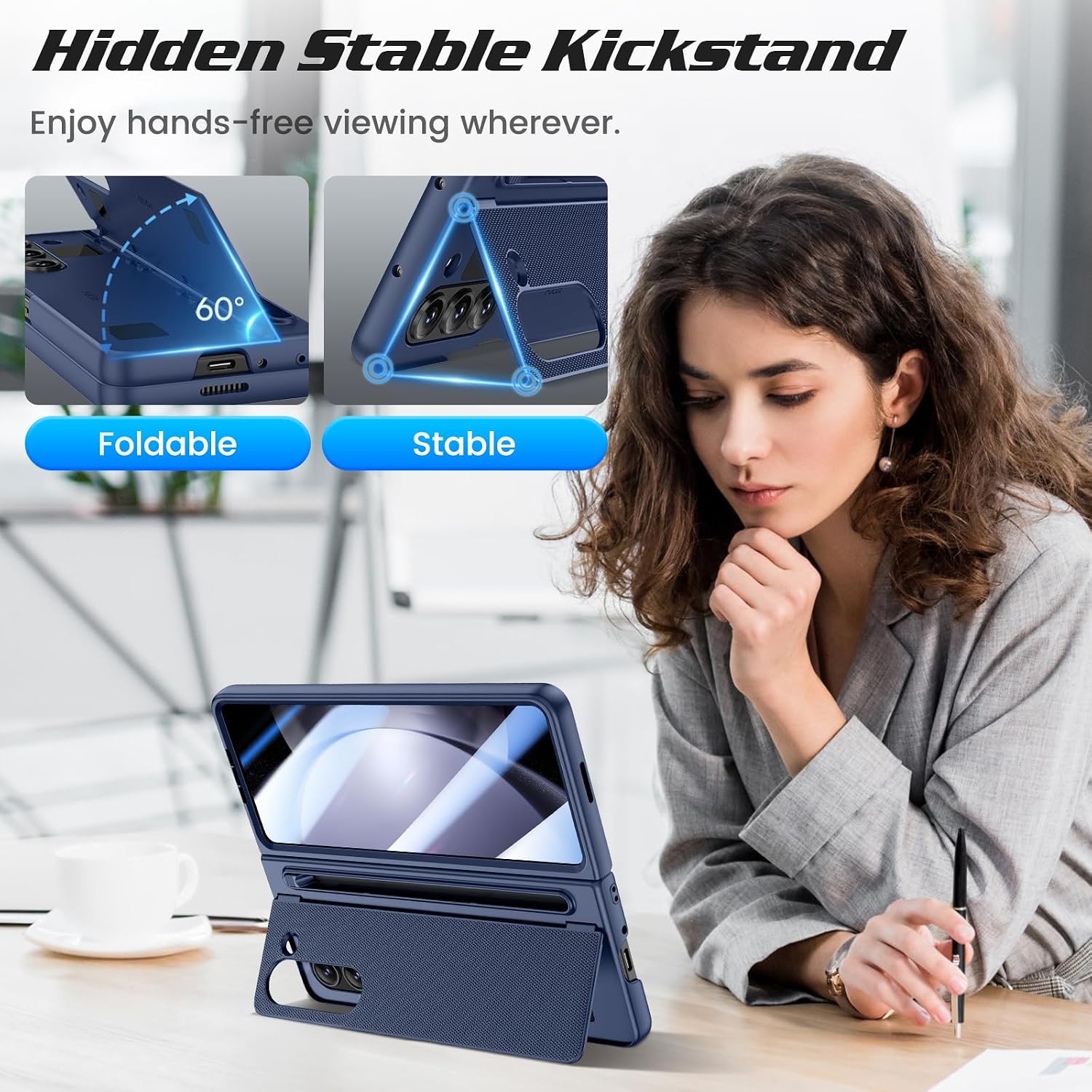 Thumbnail 4 de Z Fold 5 case with built in S Pen holder