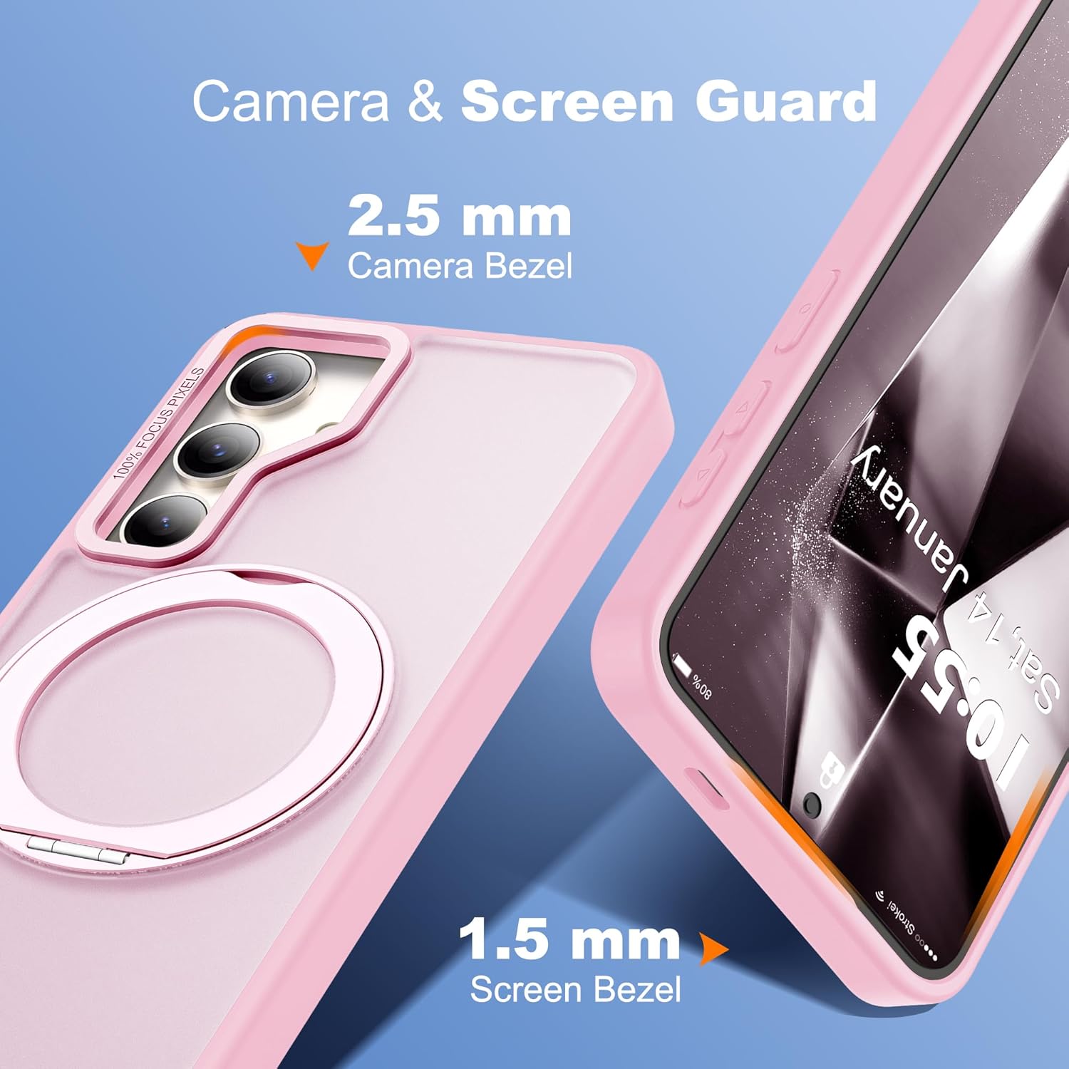 Thumbnail 6 de Zalinbo Galaxy S25 Plus Case with 360° Rotatable Magnetic Ring Stand