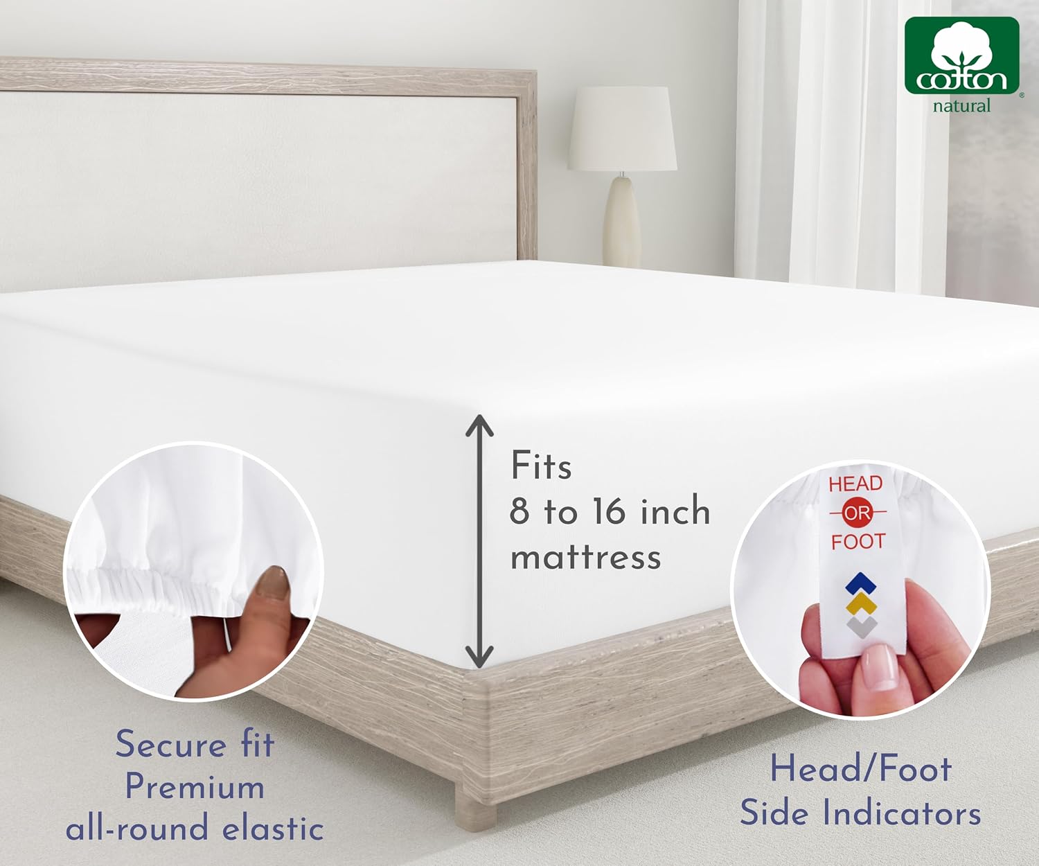 Detalle 1 de California Design Den Fitted Sheets 400 TC