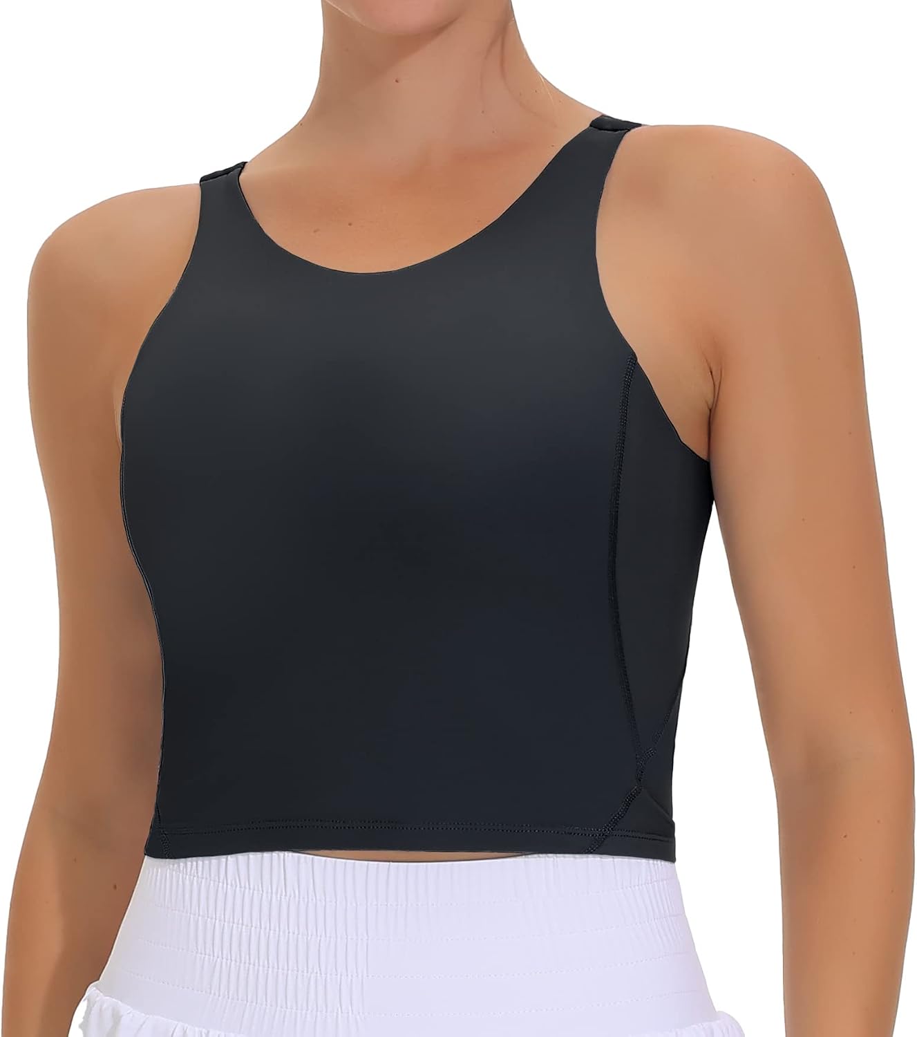 Detalle de THE GYM PEOPLE Women's Sports Bra Crop Top with Removable Padding