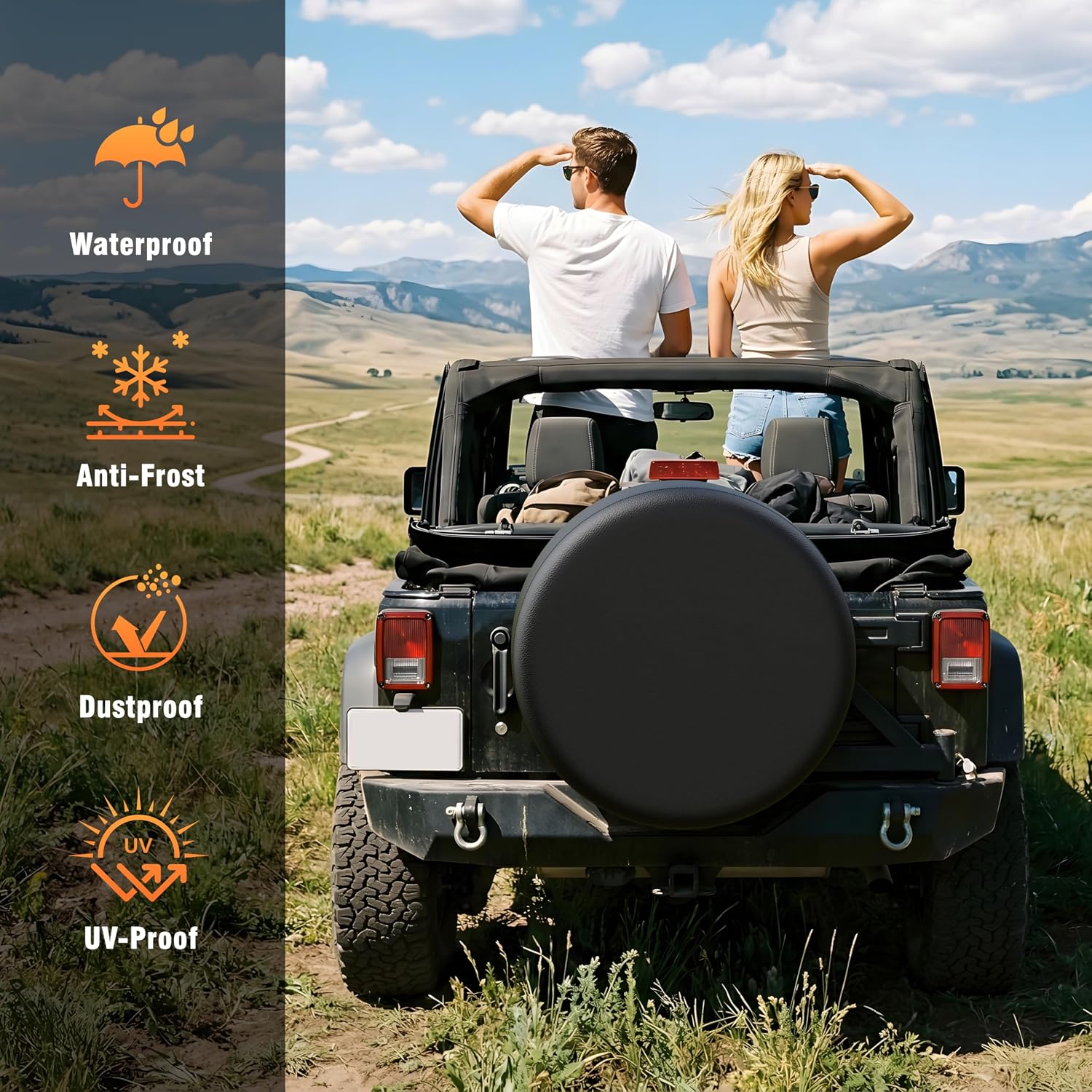 Thumbnail 5 de Moonet PVC Leather Spare Tire Cover 27–29"