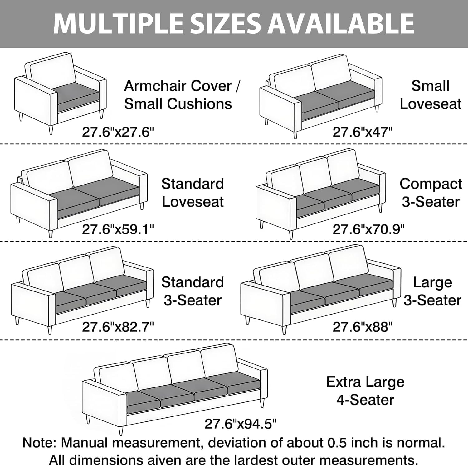 Thumbnail 6 de Fixwal Waterproof Flannel Dog Couch Cover, 27.6" x 82.7", Light Gray