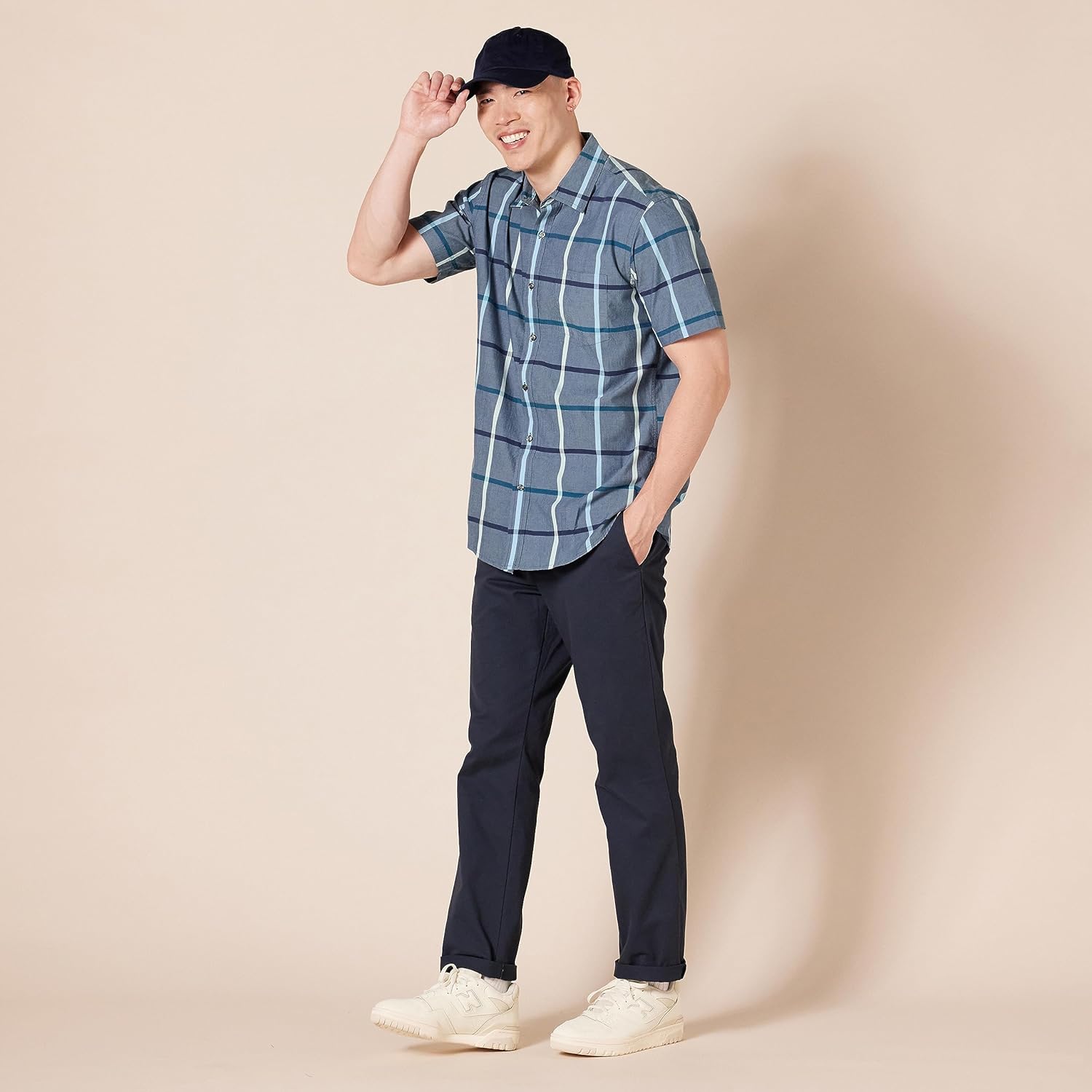 Thumbnail 4 de Amazon Essentials Men’s Regular-Fit Short-Sleeve Poplin Shirt