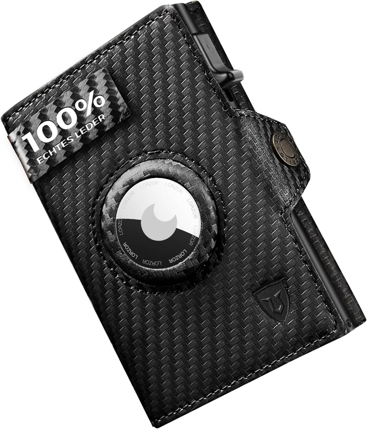 Detalle de LORZOR Airtag Wallet Slim Wallet mit Münzfach