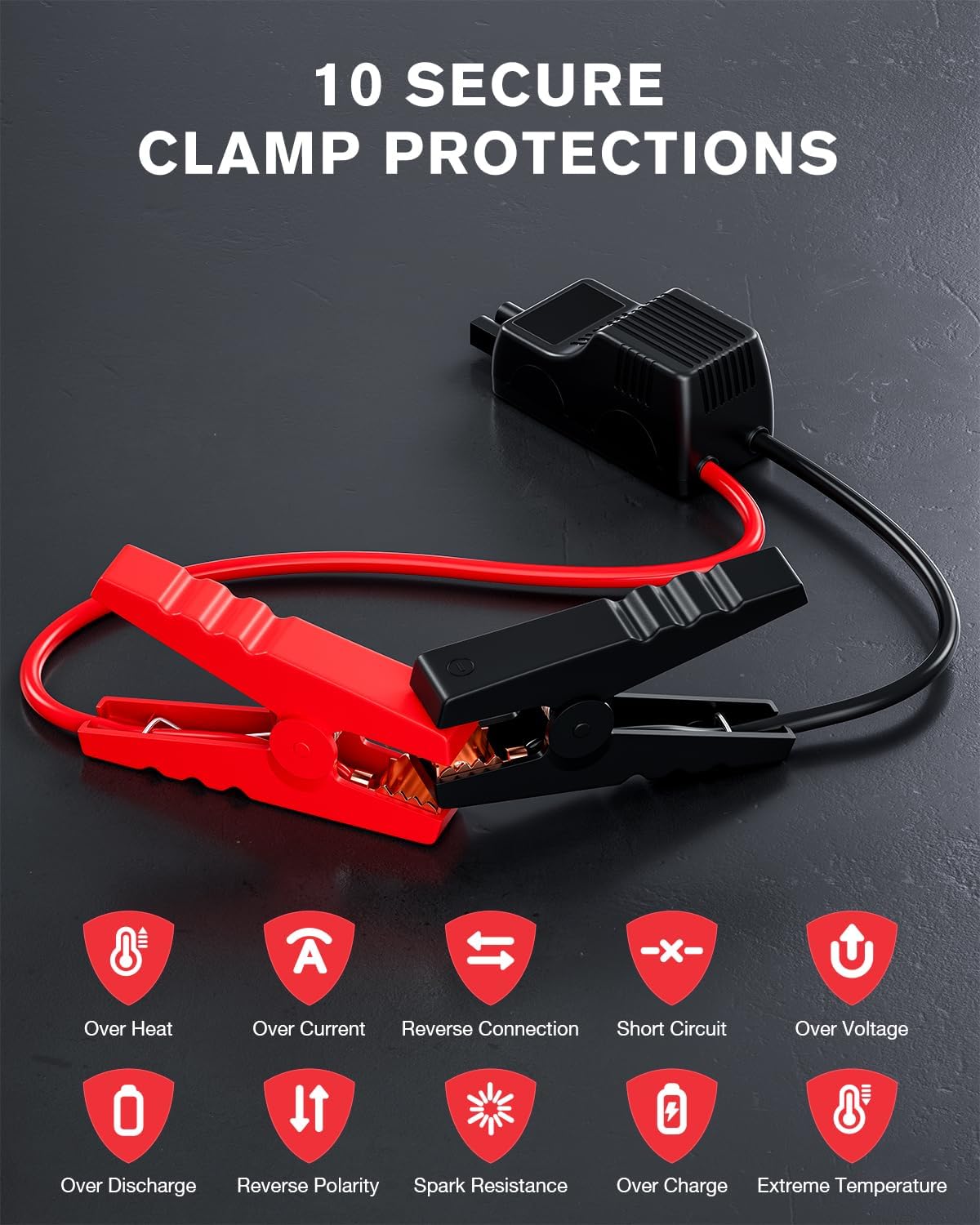 Detalle 2 de Povasee 6000A UltraSafe Starthilfe Powerbank für Pkw