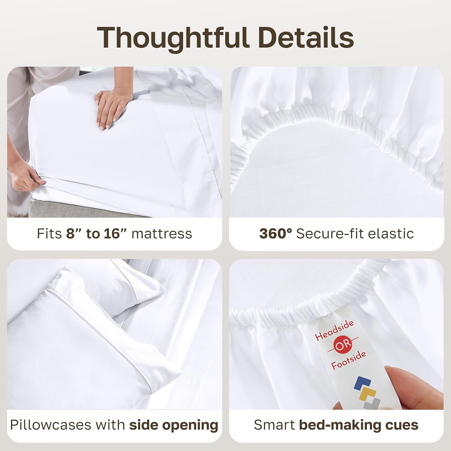 Thumbnail 4 de California Design Den 400 Thread Satin Sheets