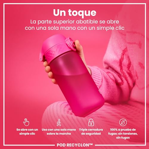 Detalle 2 de ion8 Botella 350 ml para niños, a prueba de fugas 🚰