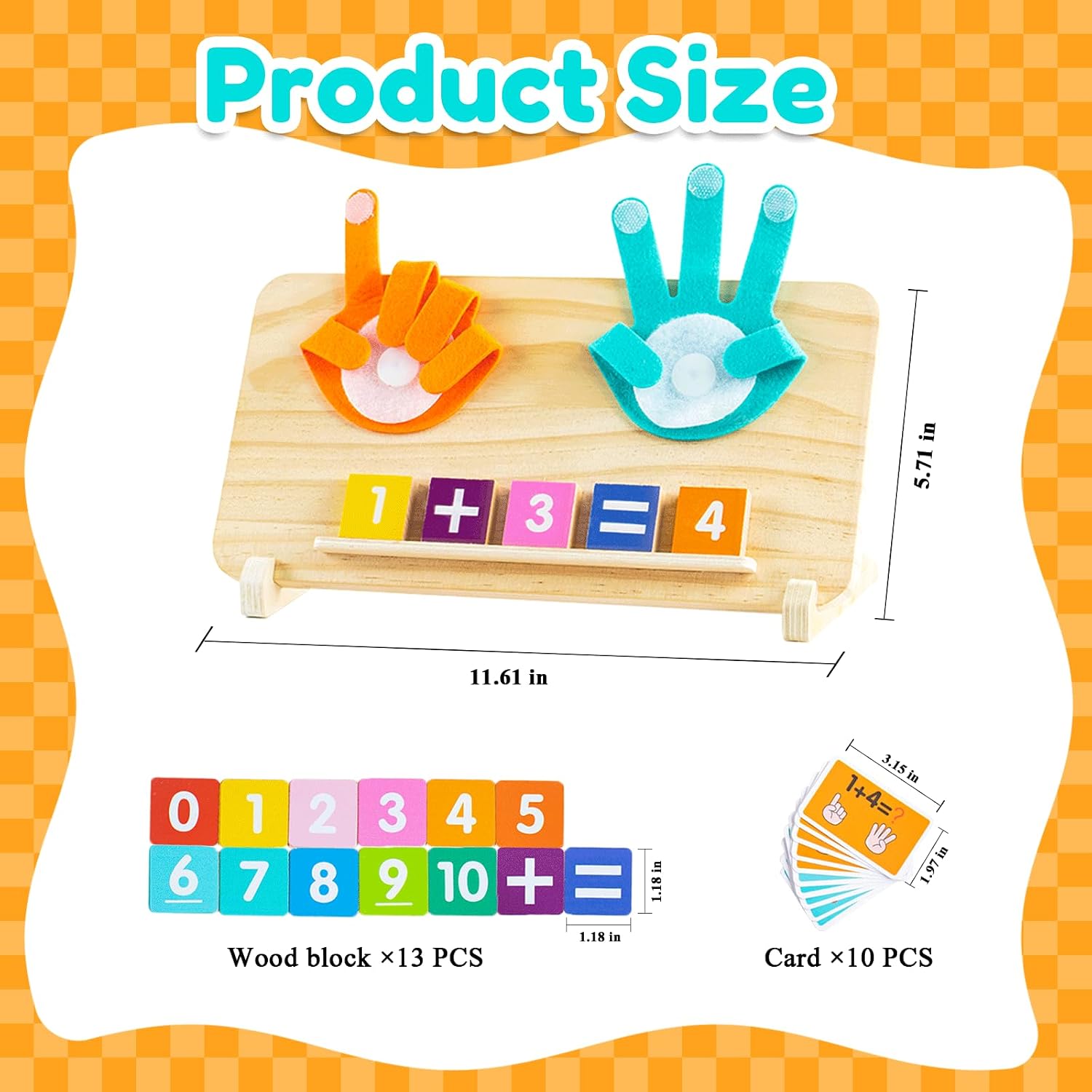 Detalle 2 de GEMKARRY Montessori Number Blocks and Maths Cards for 3–6