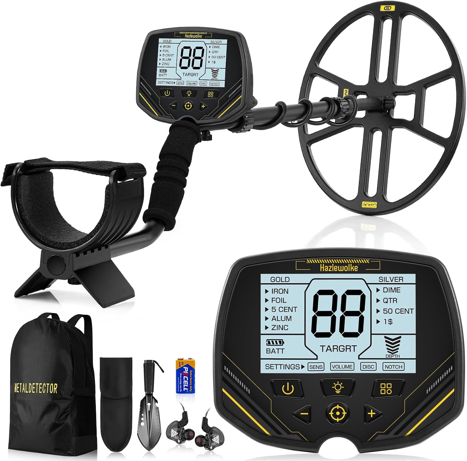 Hazlewolke DD90 metal detector, 14 inch coil